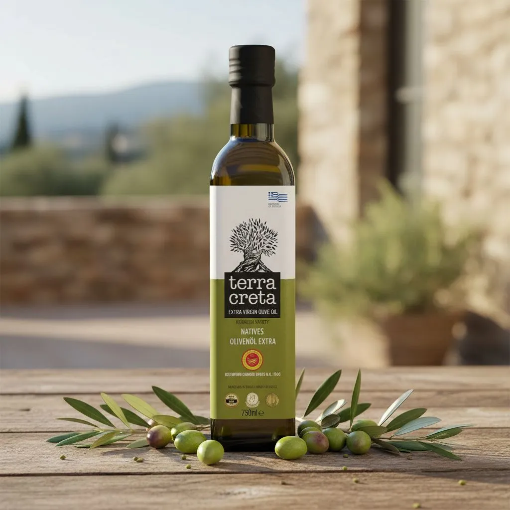 Terra Creta Estate P.D.O. Kolymvari Olivenöl Extra Nativ – Koroneiki-Oliven aus Kreta | 500 ml