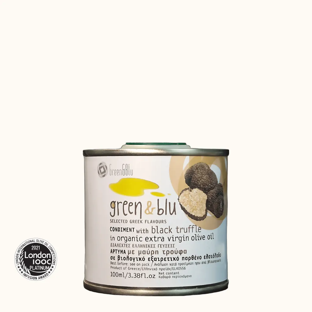 Green & Blu extra natives Bio Olivenöl mit schwarzem Trüffel 100ml