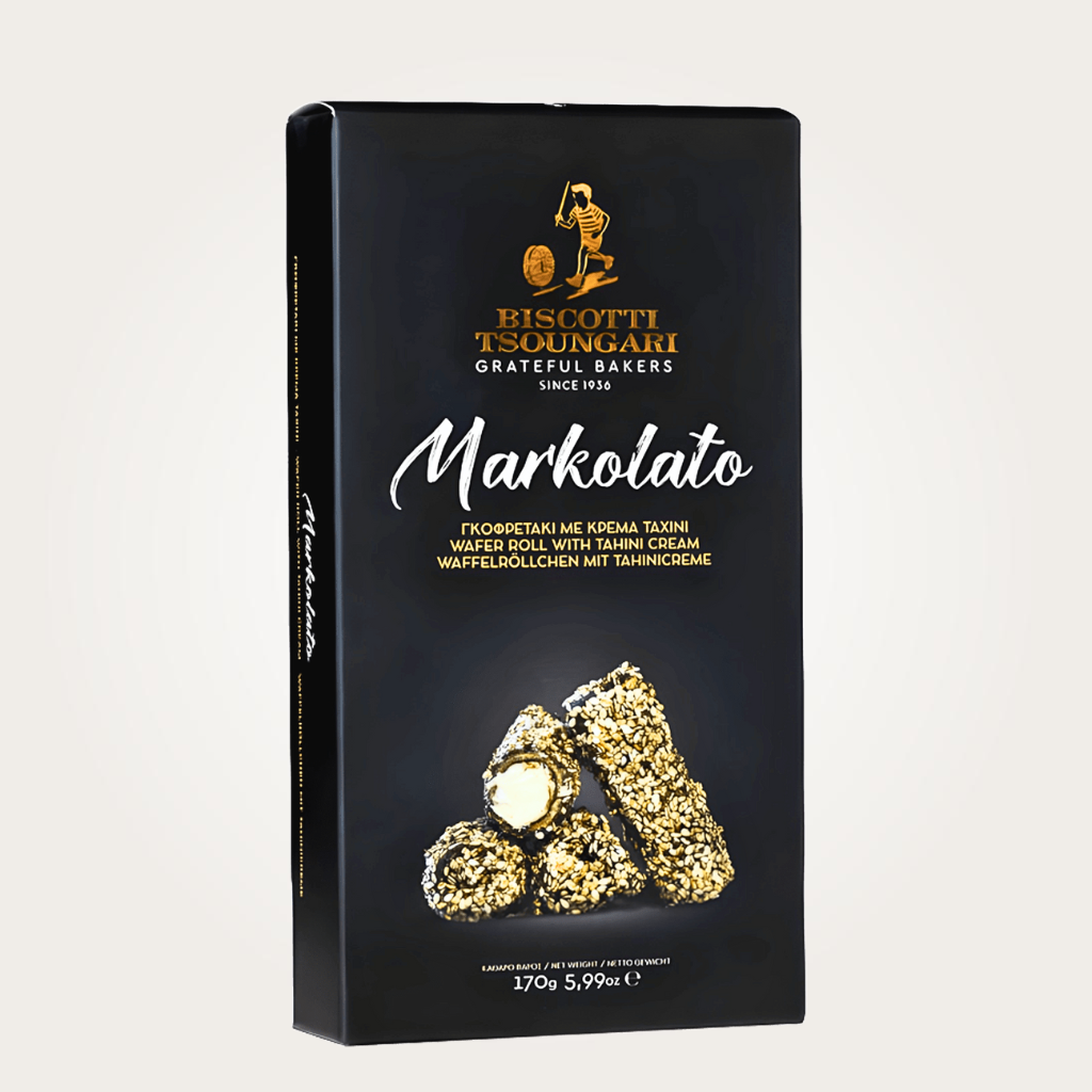 Markolato Vegane Waffelröllchen mit Tahini Creme 170g