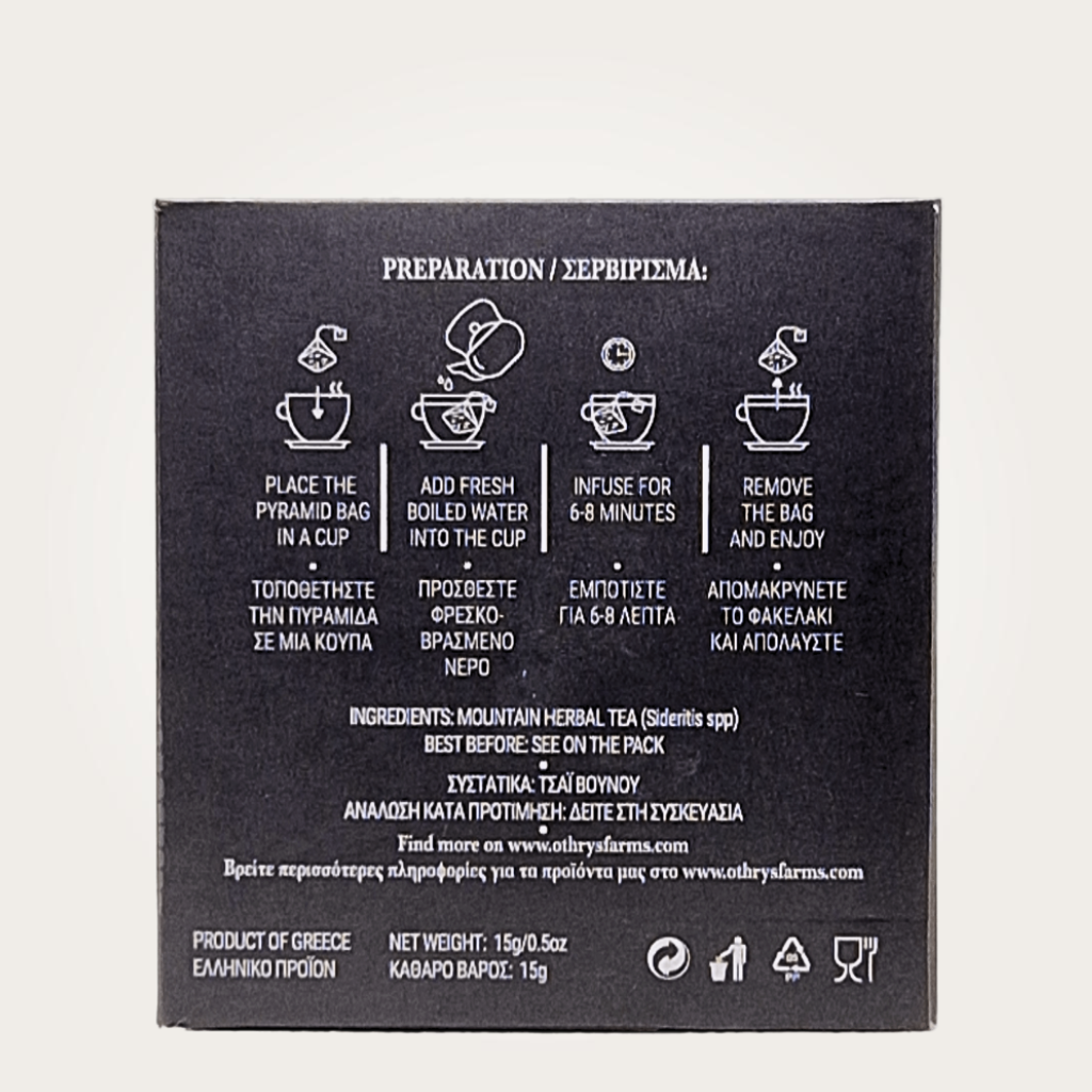 Othrys Farms Griechischer Bergtee Pyramiden Teebeutel 10x1,5g