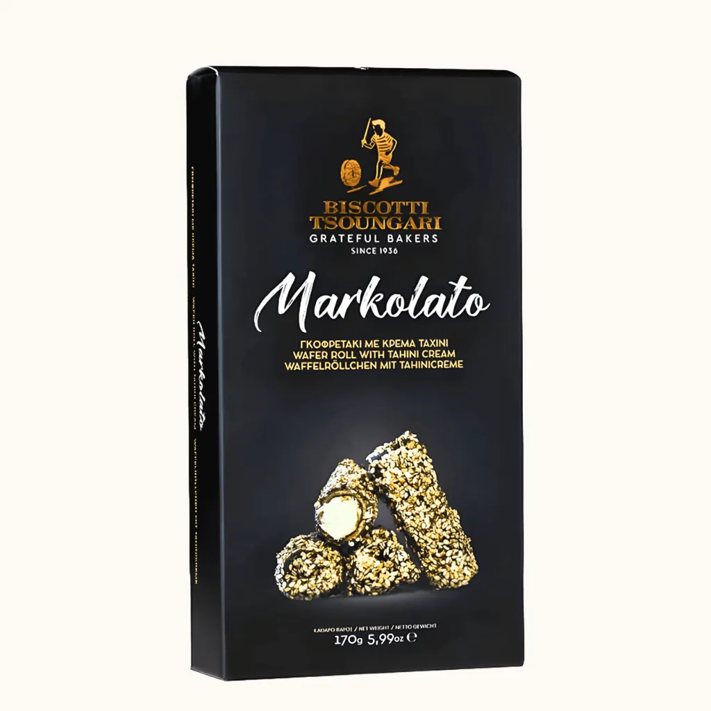 Markolato Vegane Waffelröllchen mit Tahini-Creme | 170 g