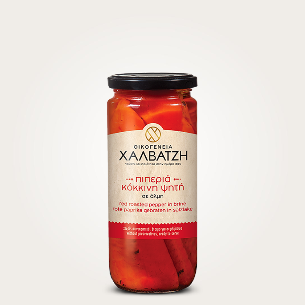 Rote Florina Paprika gebraten & eingelegt 450 g von Halvatzis Makedoniki