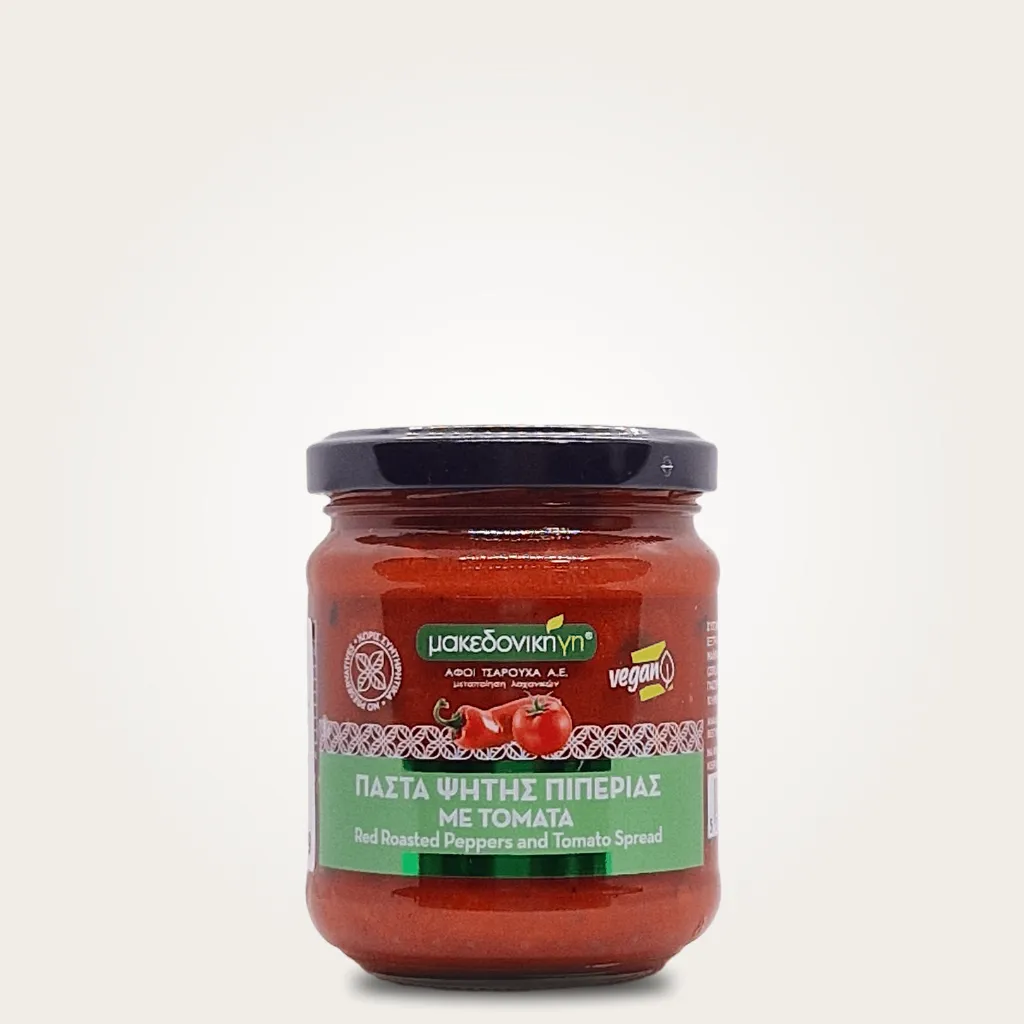 Rote geröstete Paprika & Tomaten Aufstrich 200 g – Makedoniki Gi