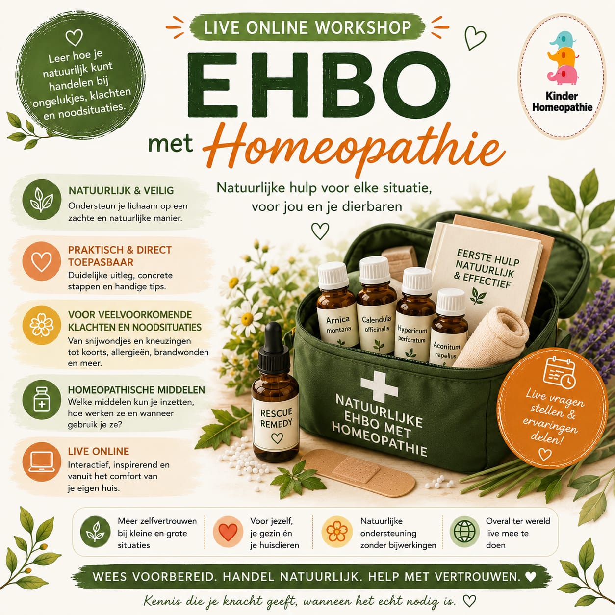 ONLINE workshop EHBO met Homeopathie