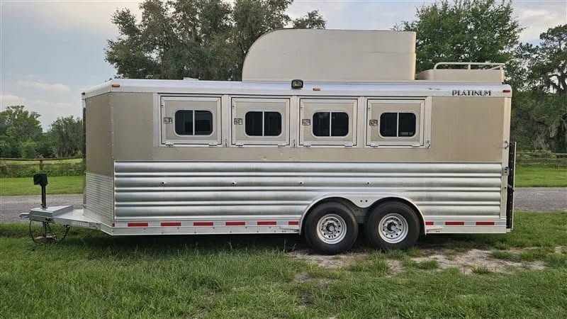 2021 Platinum 4 Horse Bumper Pull Trailer