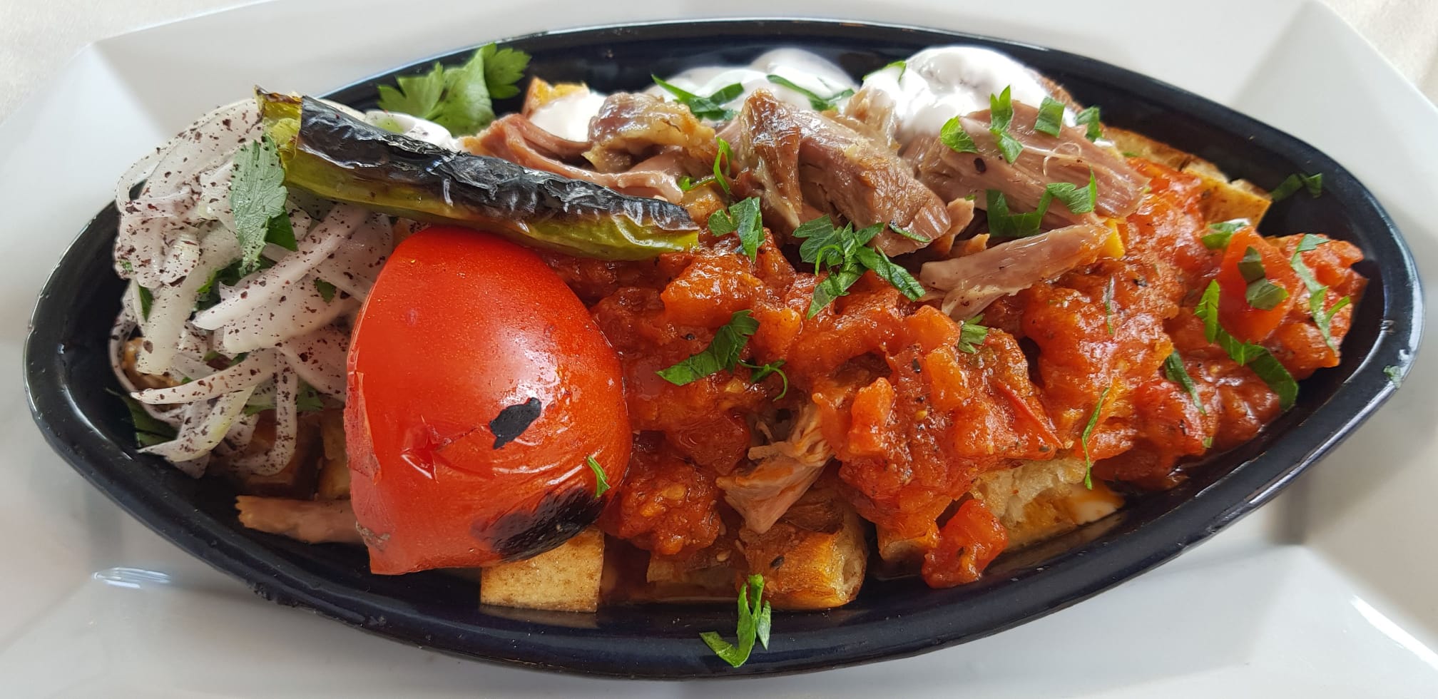 Lamb Kebab with Tomato Sauce