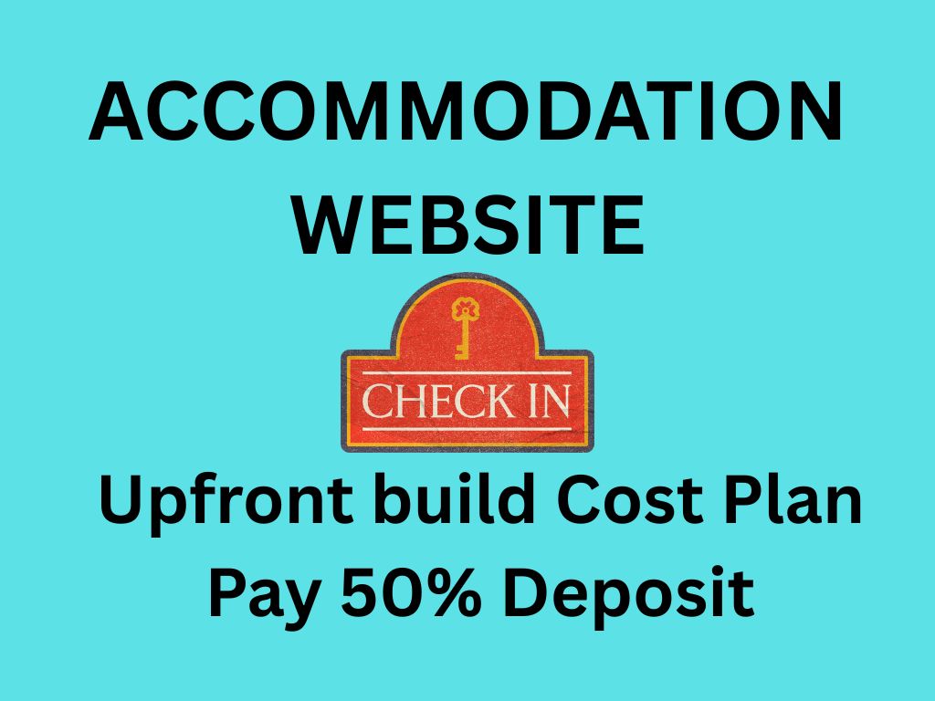 Accommodation Booking Website - Pay 50% deposit