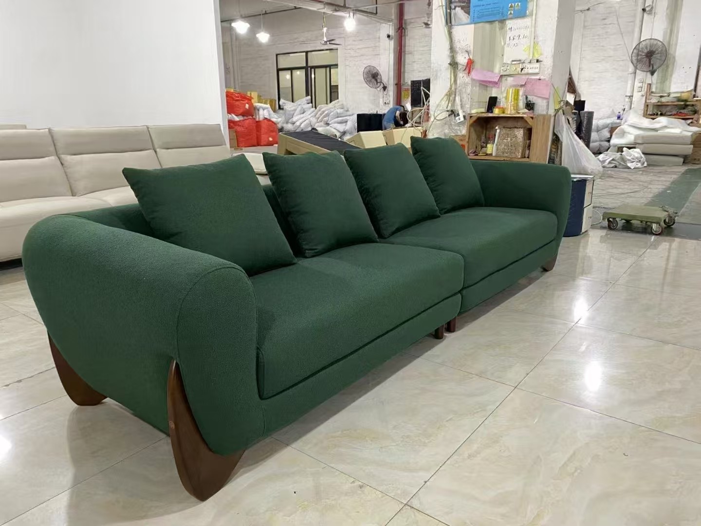 Modern Green Fabric Sofa
