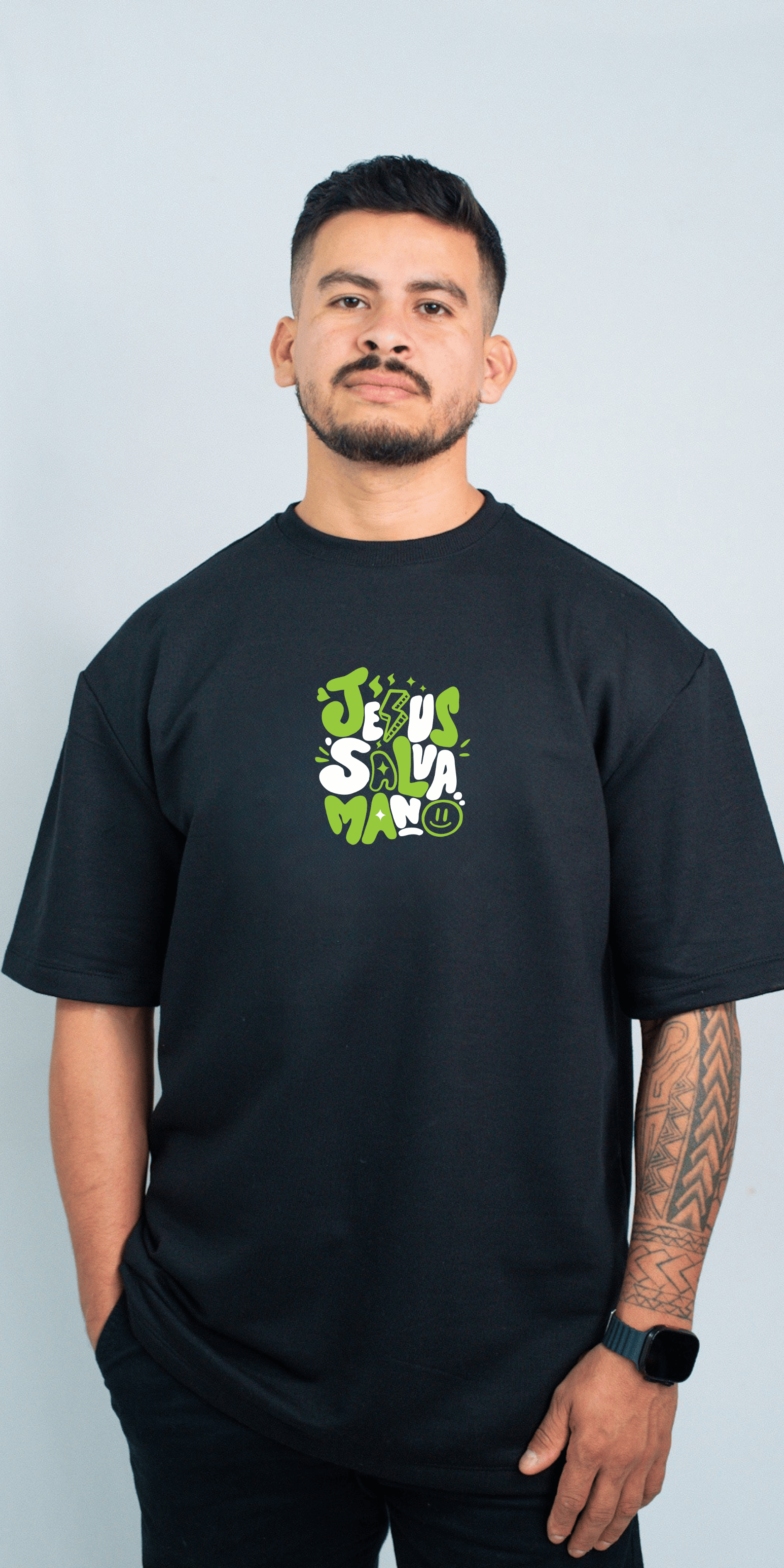 Oversized Jesus Salva Mano