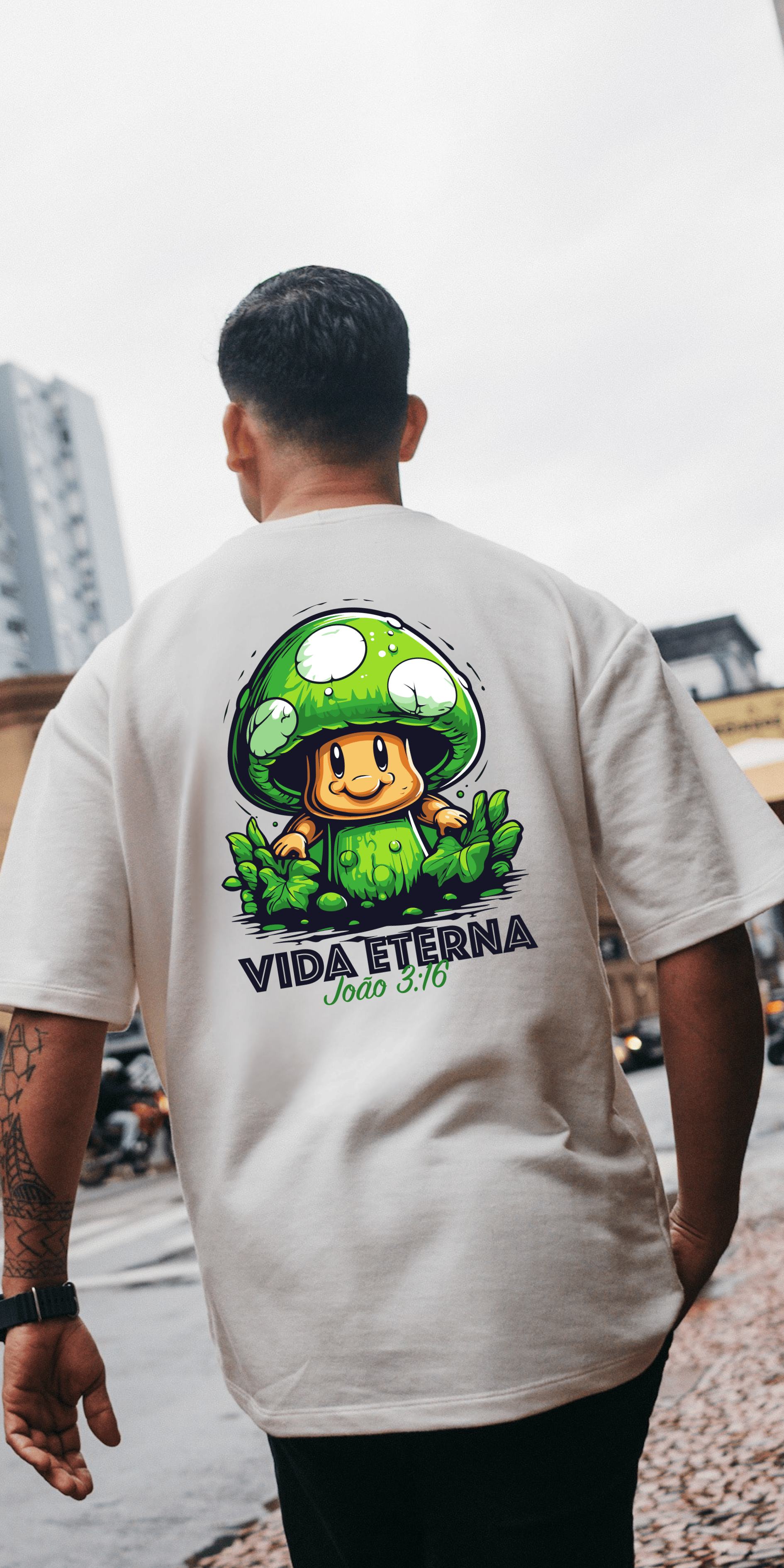 Camiseta Oversized Vida Eterna