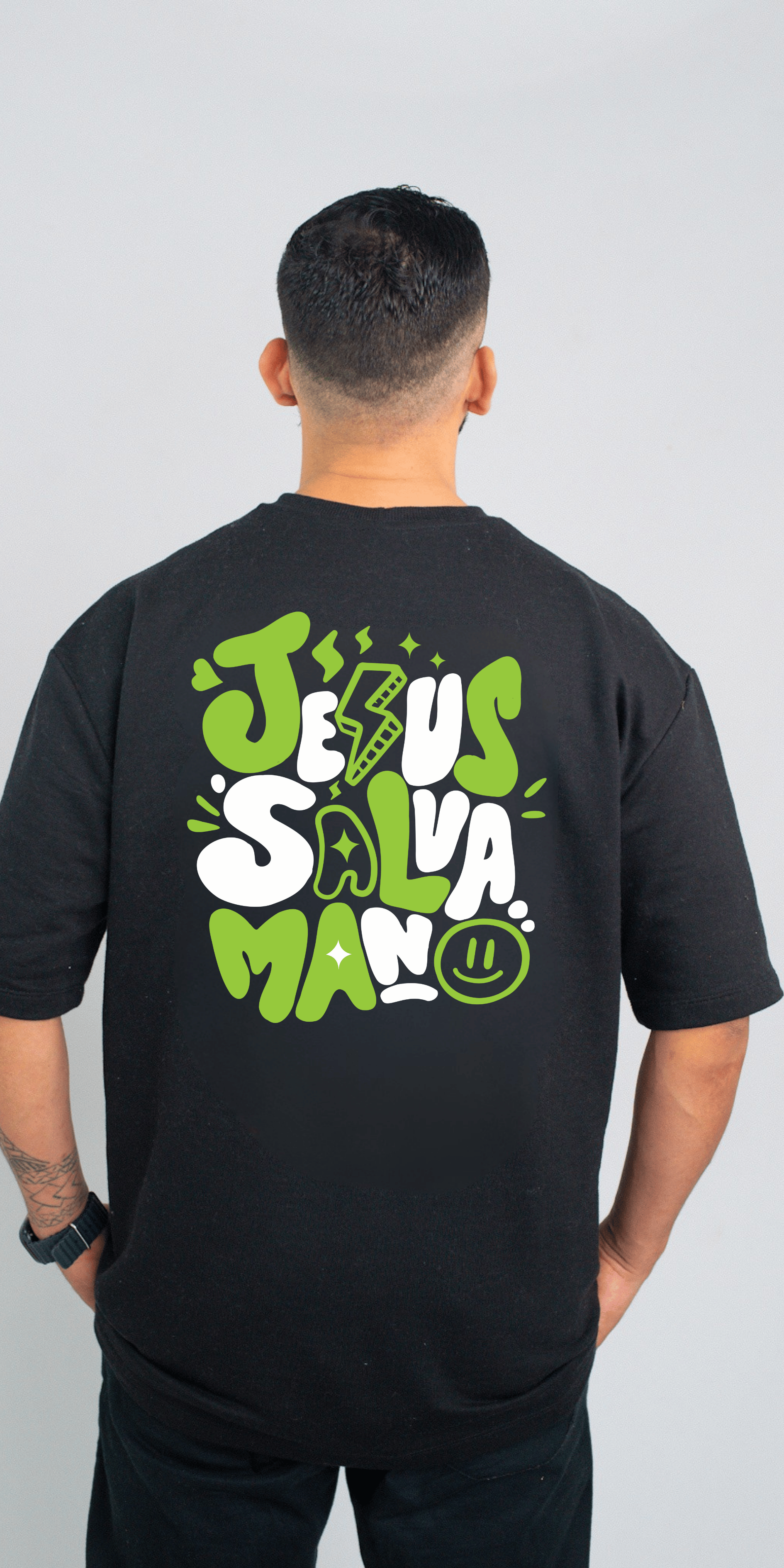 Oversized Jesus Salva Mano