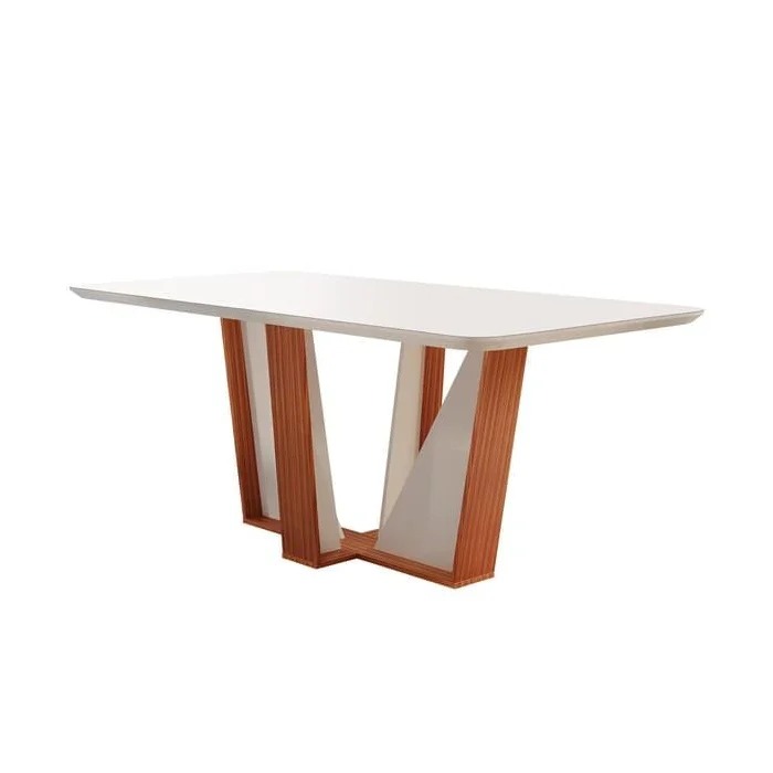 MESA LAQUEADA VENEZA RETANGULAR 6 CADEIRAS