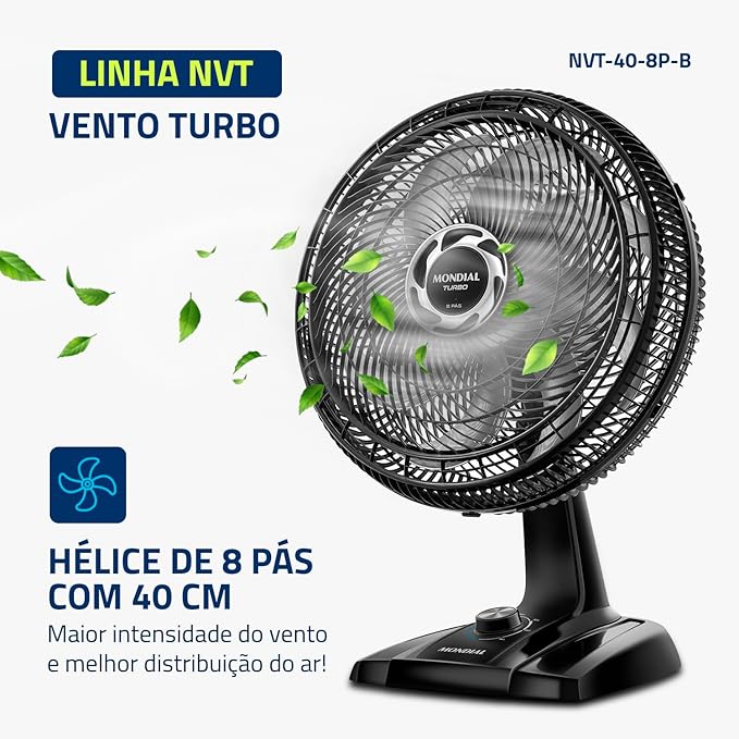 VENTILADOR  40CM   NVT- 40 -8P-B