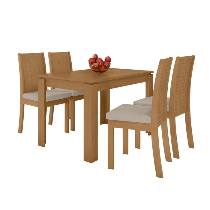 MESA ATHENAS 100%MDF 120 4 CADEIRAS