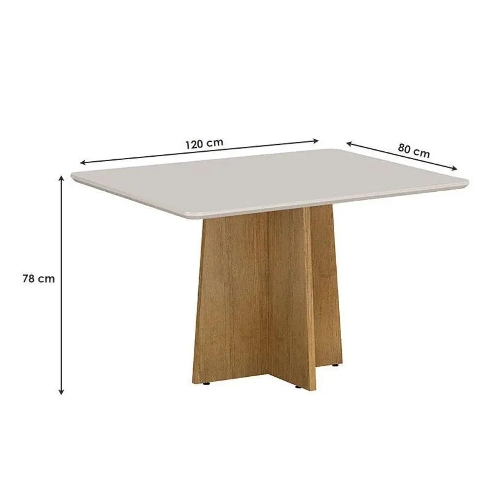 MESA LAQUEADA  JADE SEM CADFEIRA , COR : TAMPO OFF , MEDIDA : 1.20 X 80