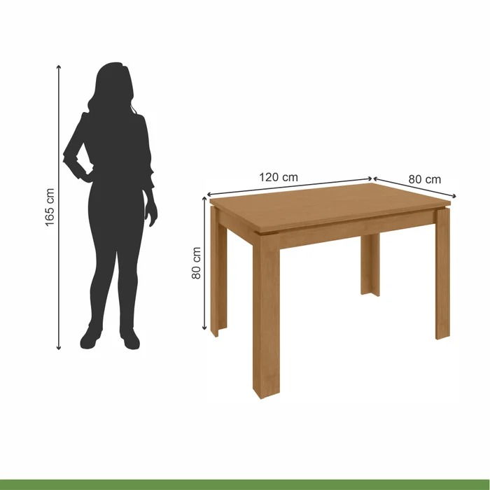 MESA ATHENAS 100%MDF 120 4 CADEIRAS