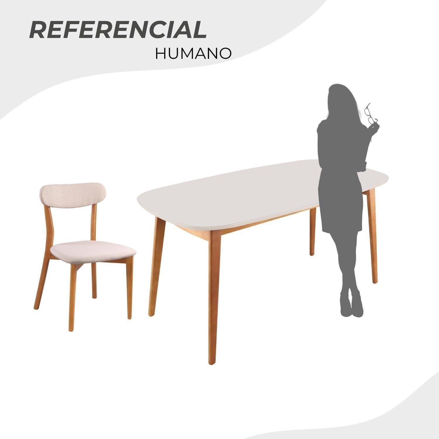 MESA LAQUEADA SLIM 6 CADEIRAS