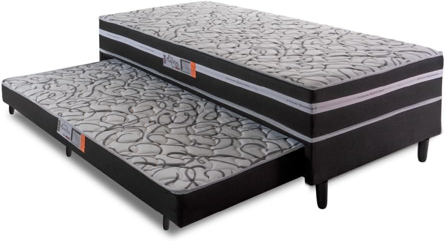 CAMA BOX SOLTEIRO CONJUGADA E AUXILIAR  COMPACT  PLUS  