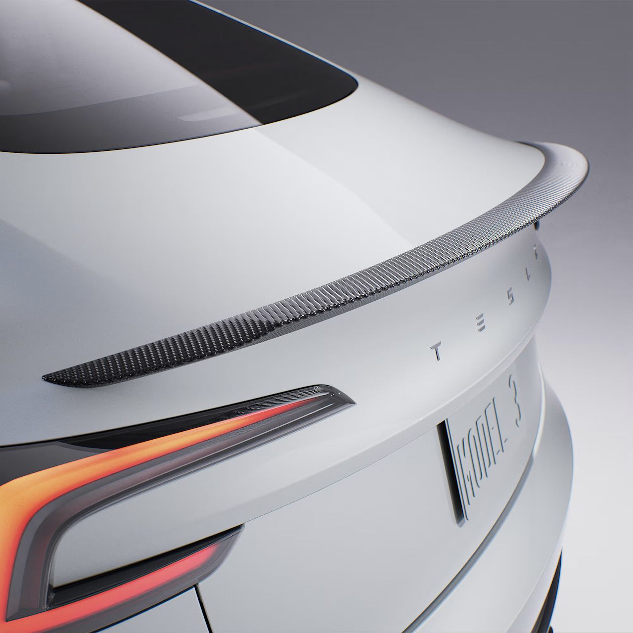 Aileron arrière en fibre de carbone pour Model 3