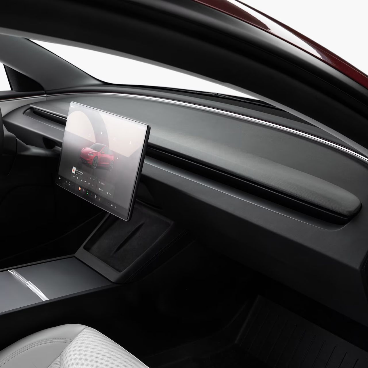 Habillage de tableau de bord pour Model 3/Y - Daim anthracite