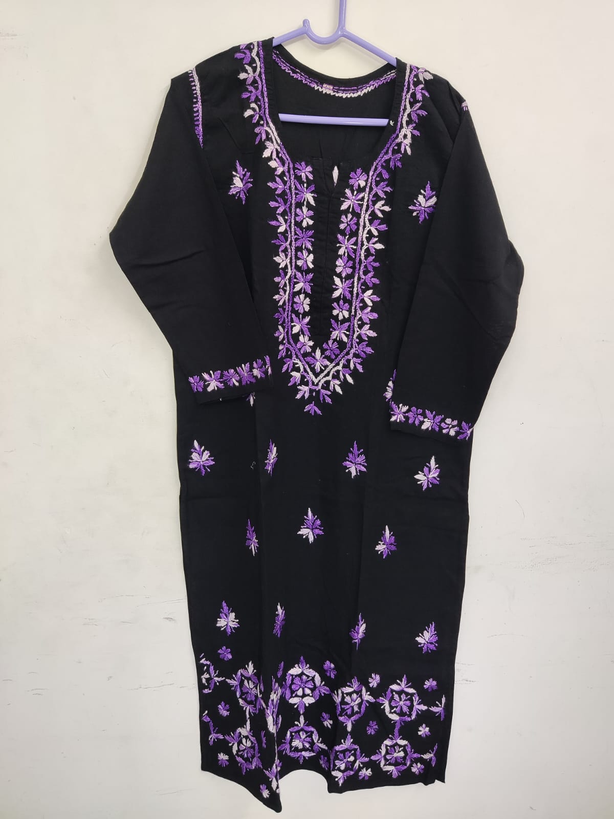 Black Embroidered Kurta