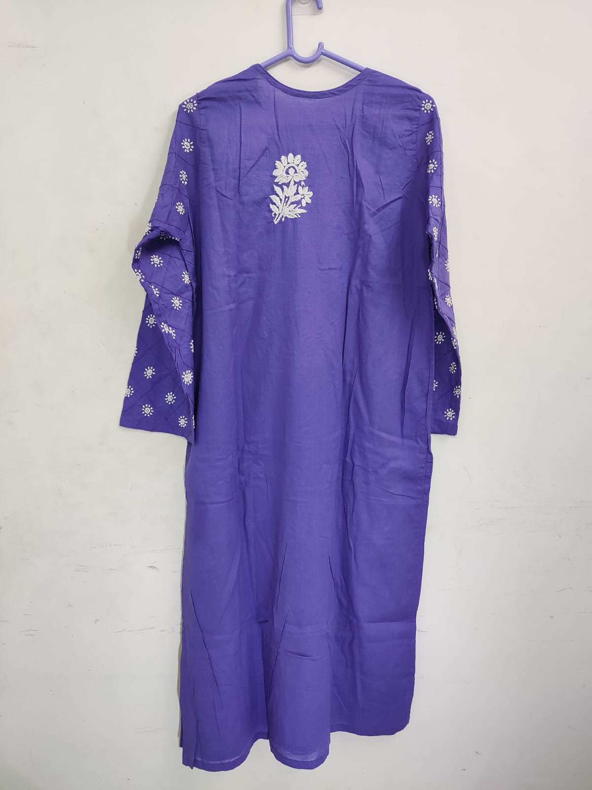 Purple embroidered kurta