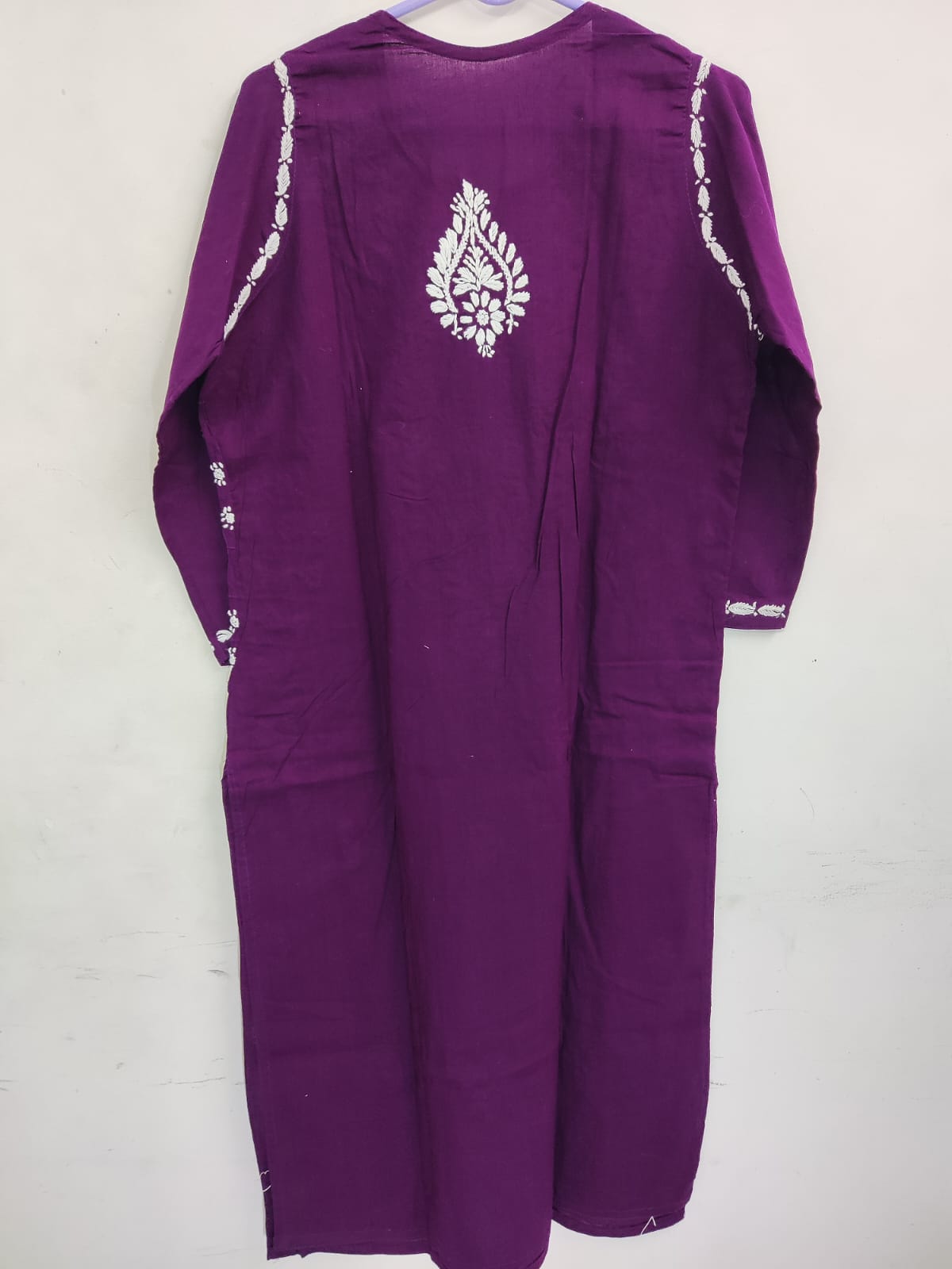 Purple Embroidered Kurti