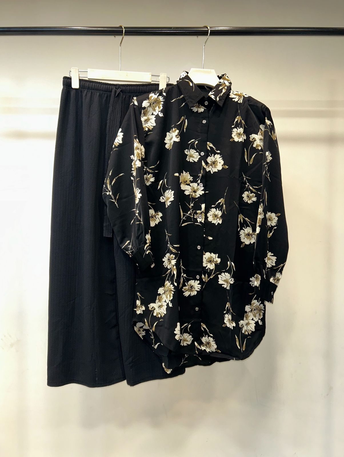 Floral Print Shirt and Pants Set