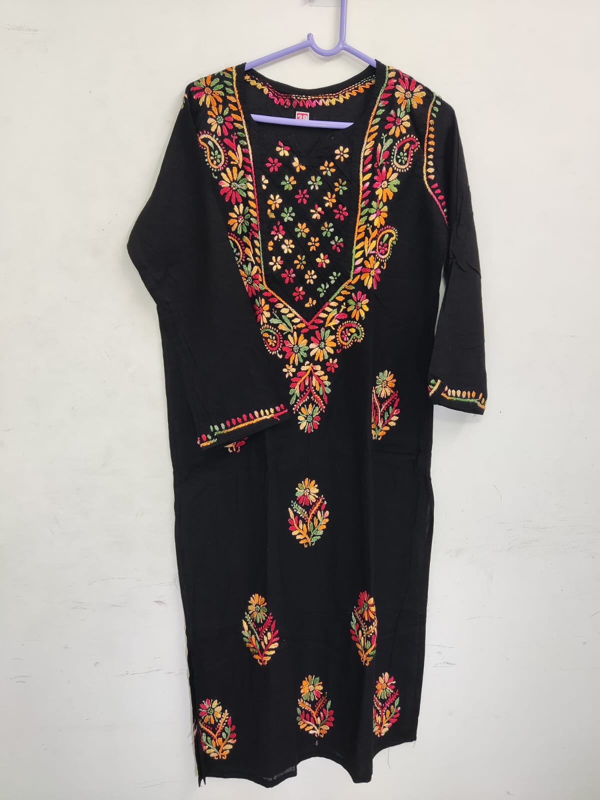 Traditional Black Embroidered Kurti