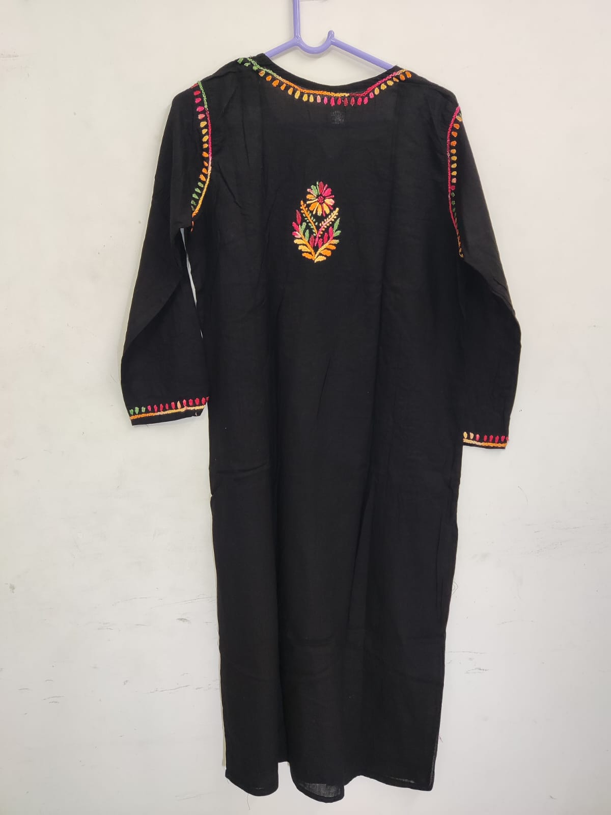 Traditional Black Embroidered Kurti