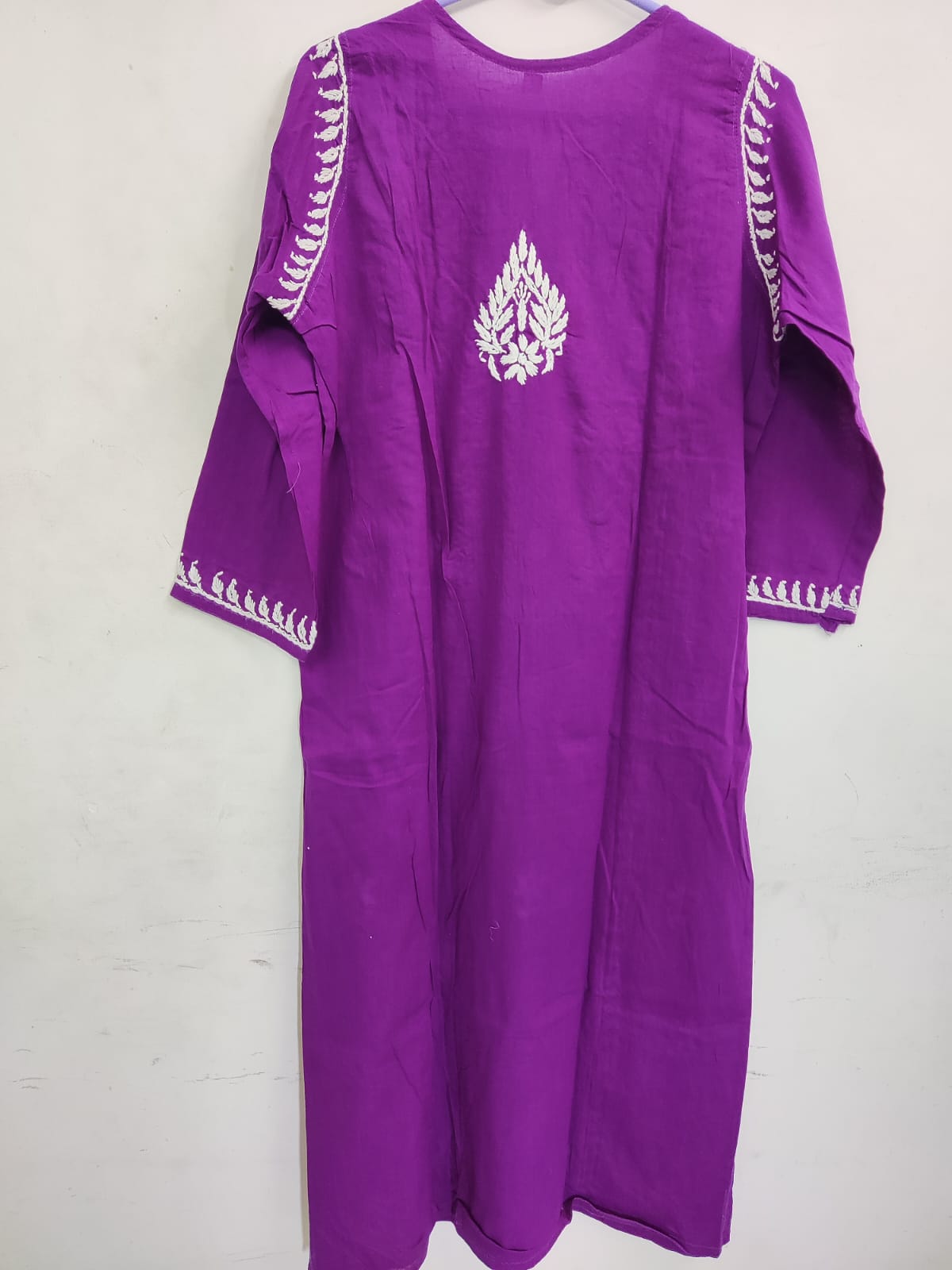 Purple Embroidered Kurti