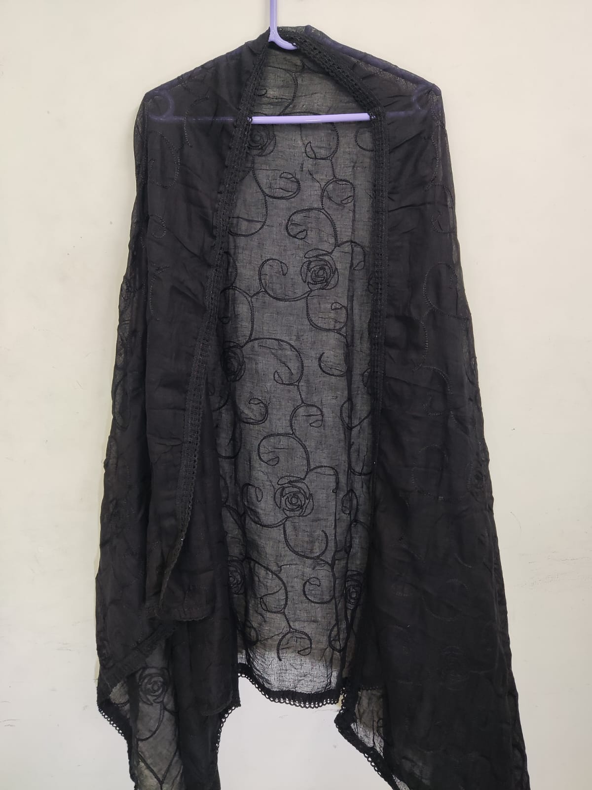 Dupatta - Cotton (Black)