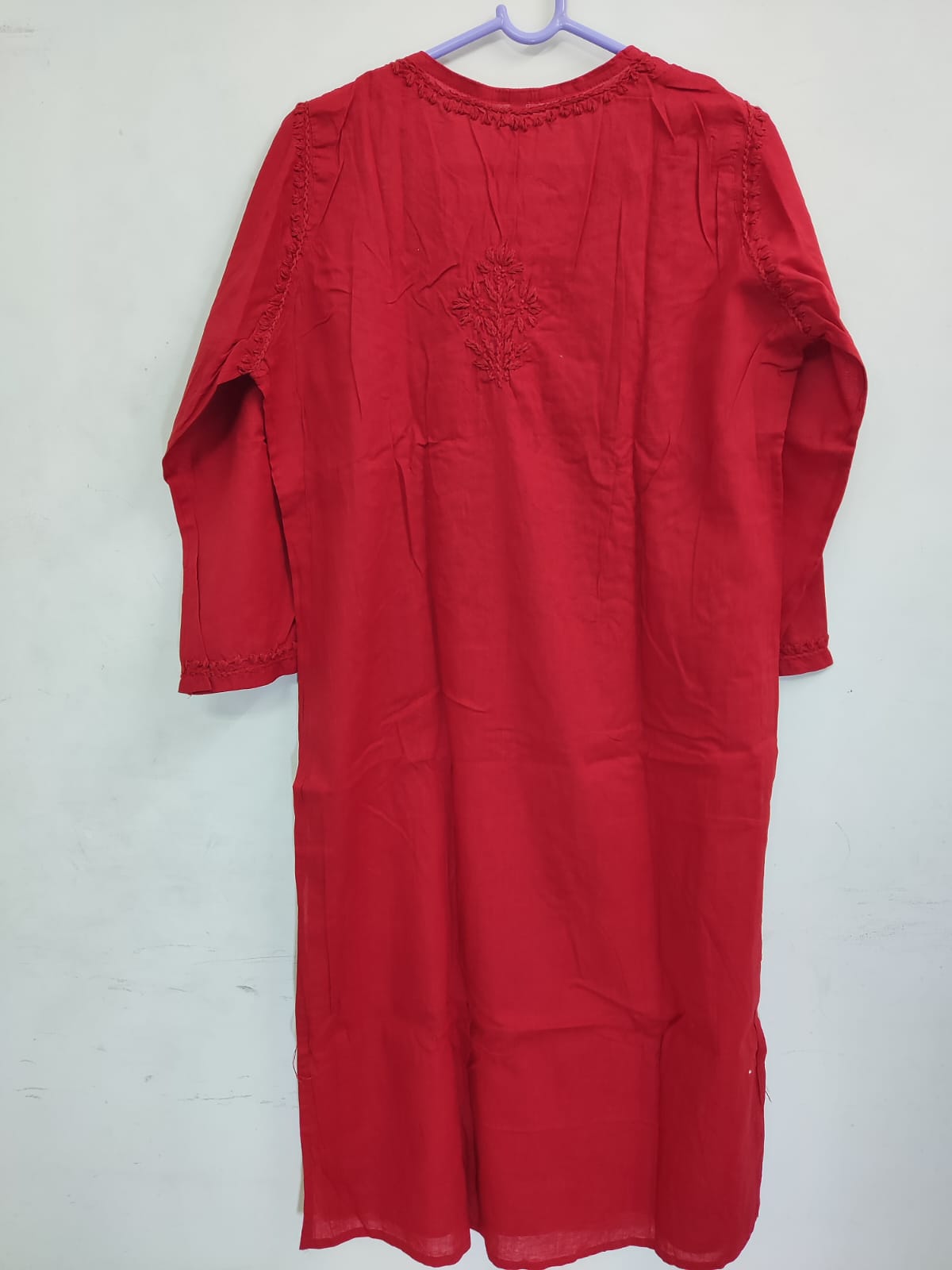 Red Embroidered Kurti