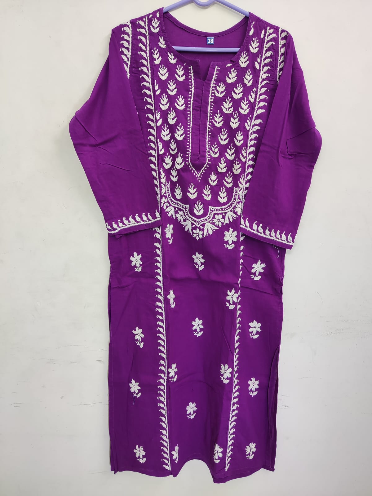 Purple Embroidered Kurti