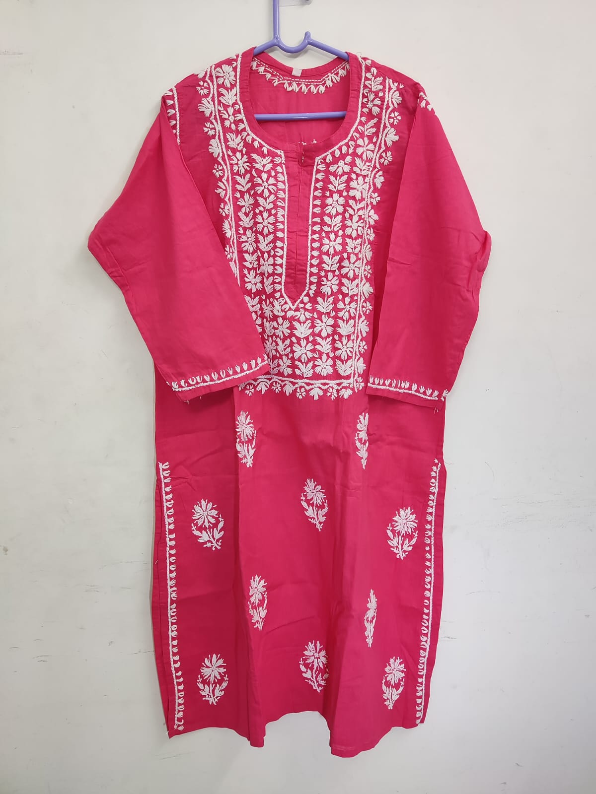 Embroidered Pink Kurti
