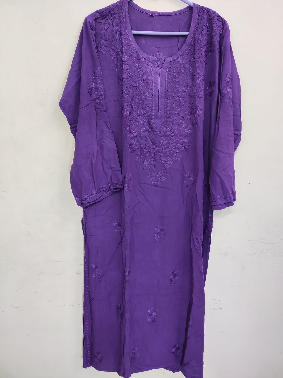 Purple Traditional Rayon Kurti