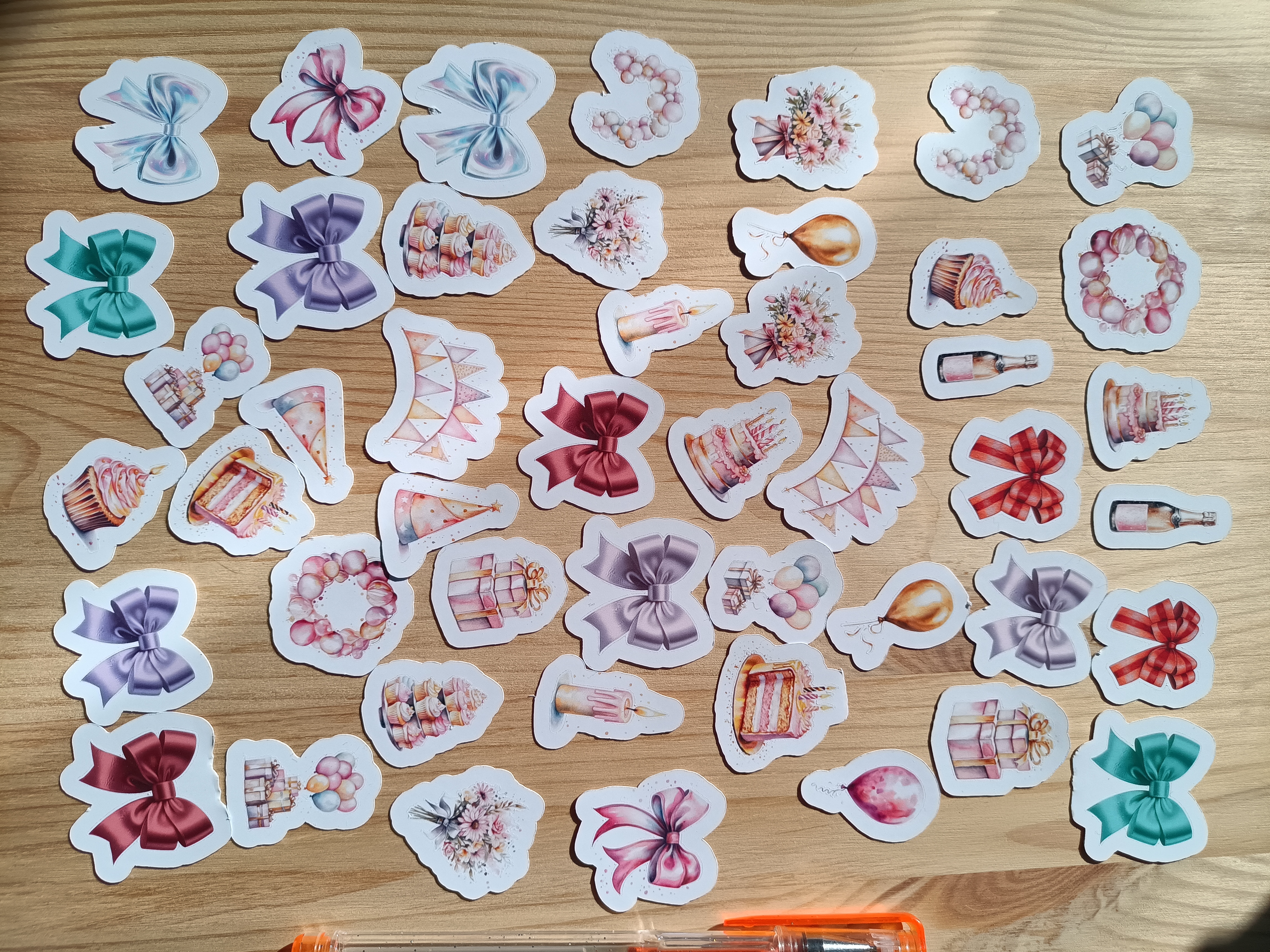 Dekorativa festtema klistermärken - Set med 47 st.