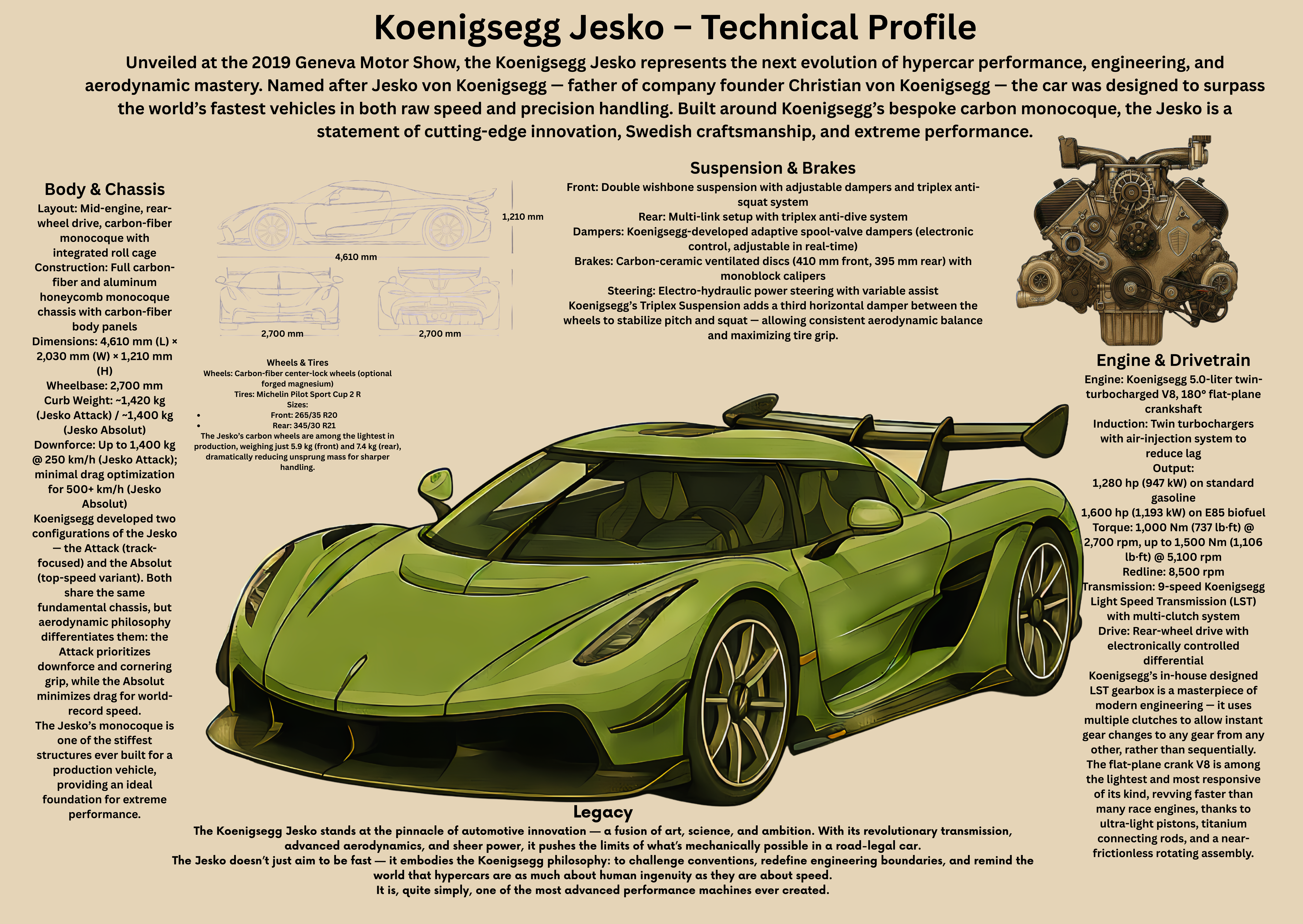 Koenigsegg Jesko - Affischer A2