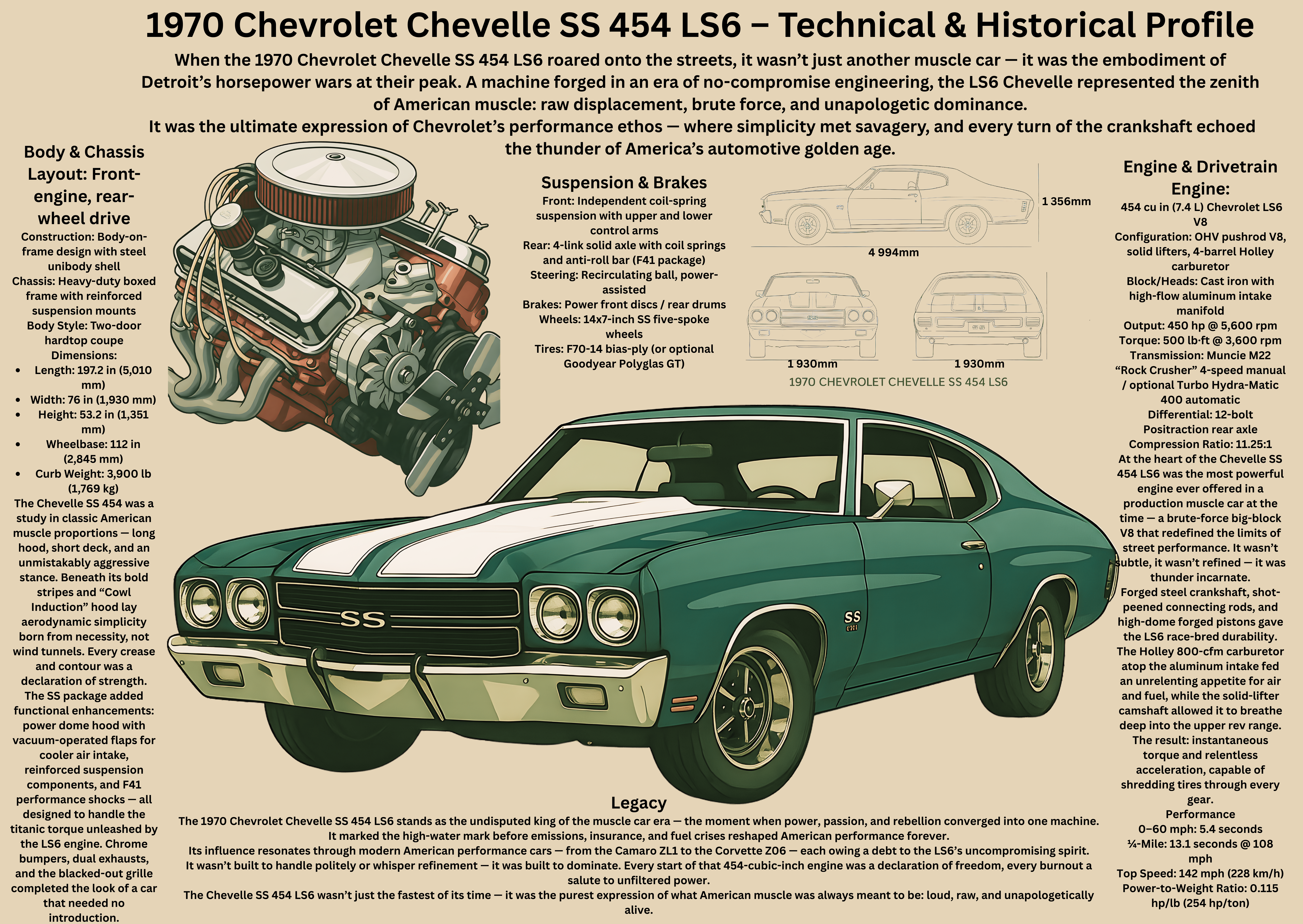 Chevrolet Chevelle SS 454 LS6 - Affischer  A2