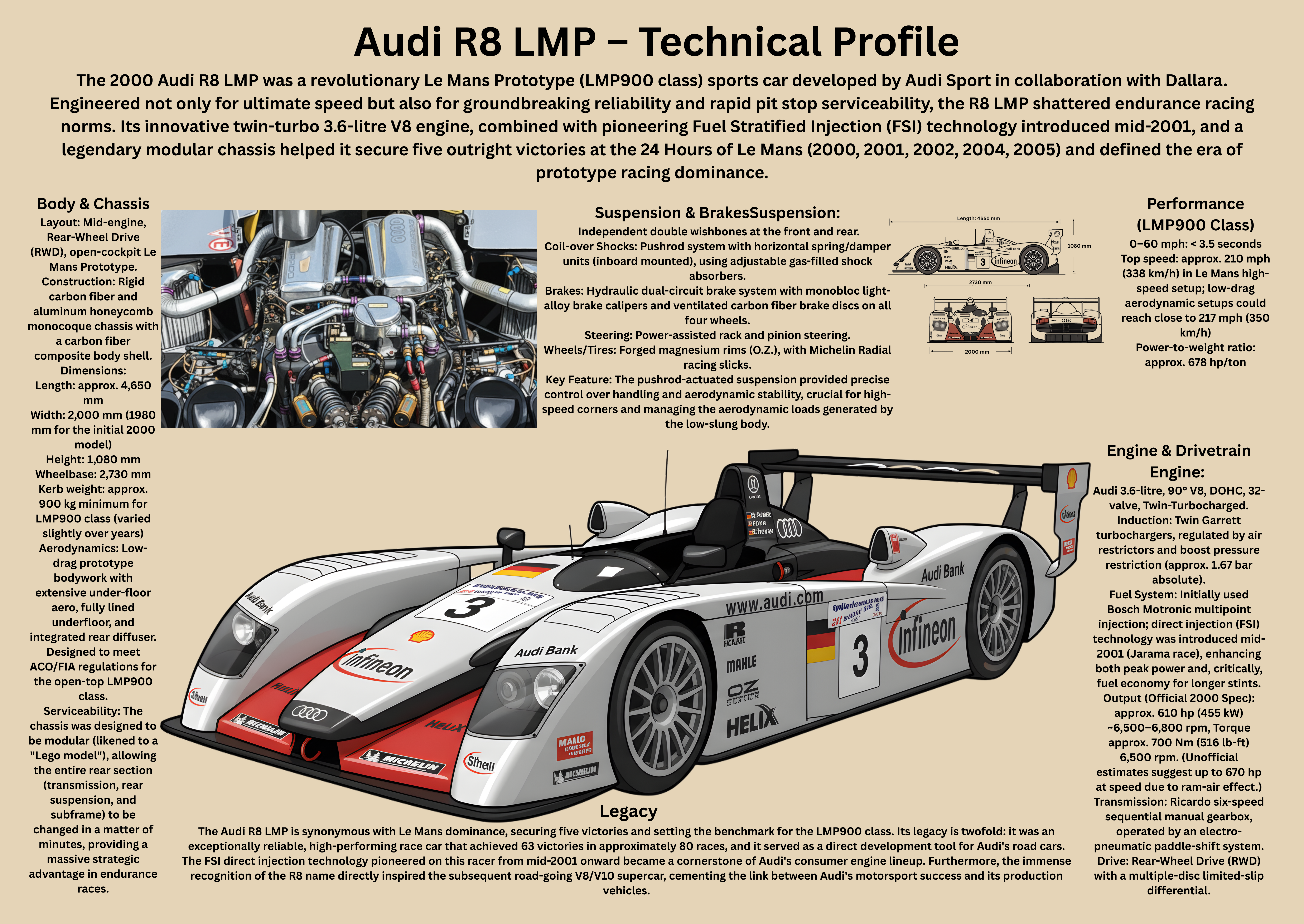 A3 Poster - Audi R8 LMP