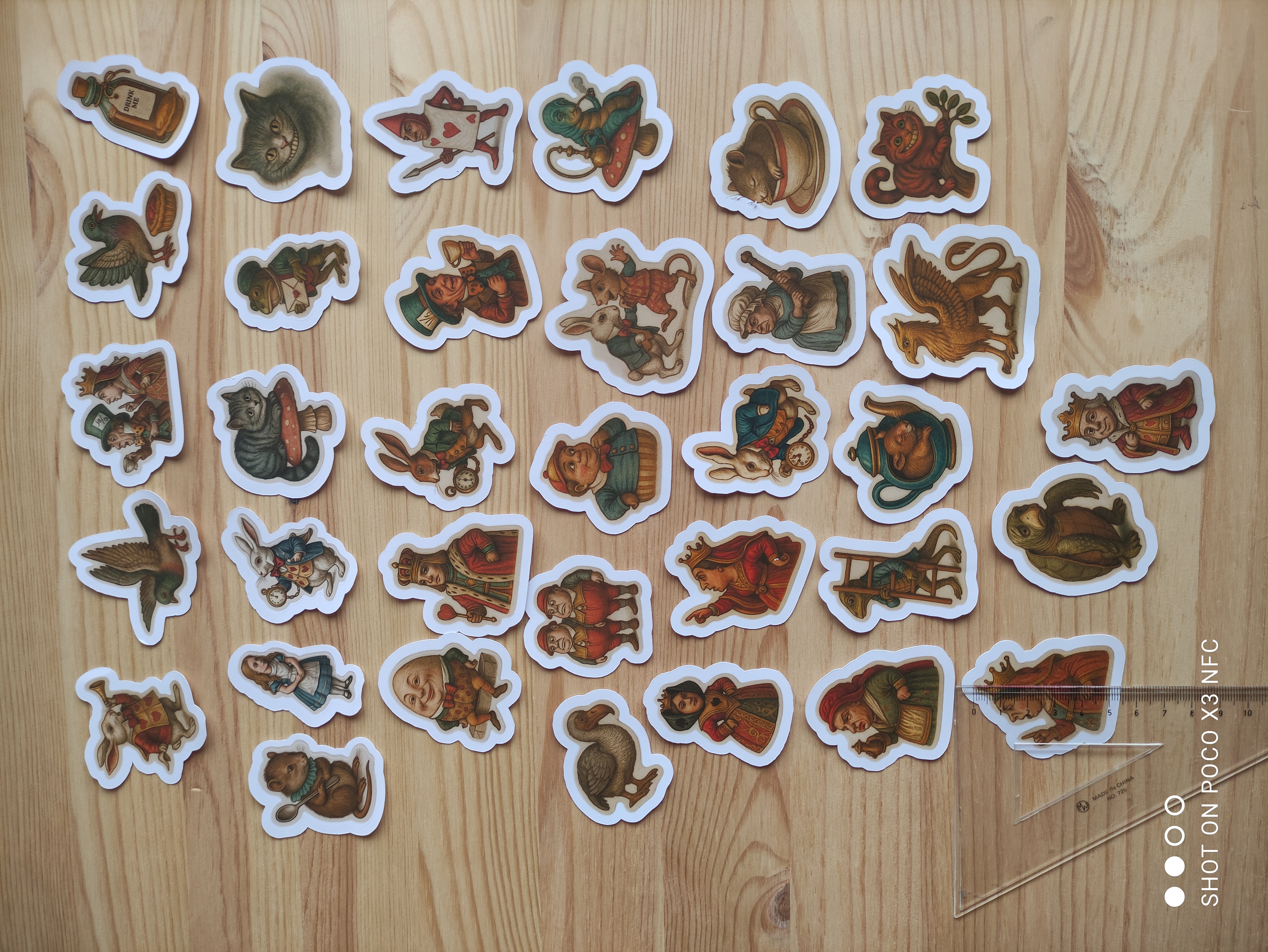 Alice med medeltidstema, klistermärken - 36 st.