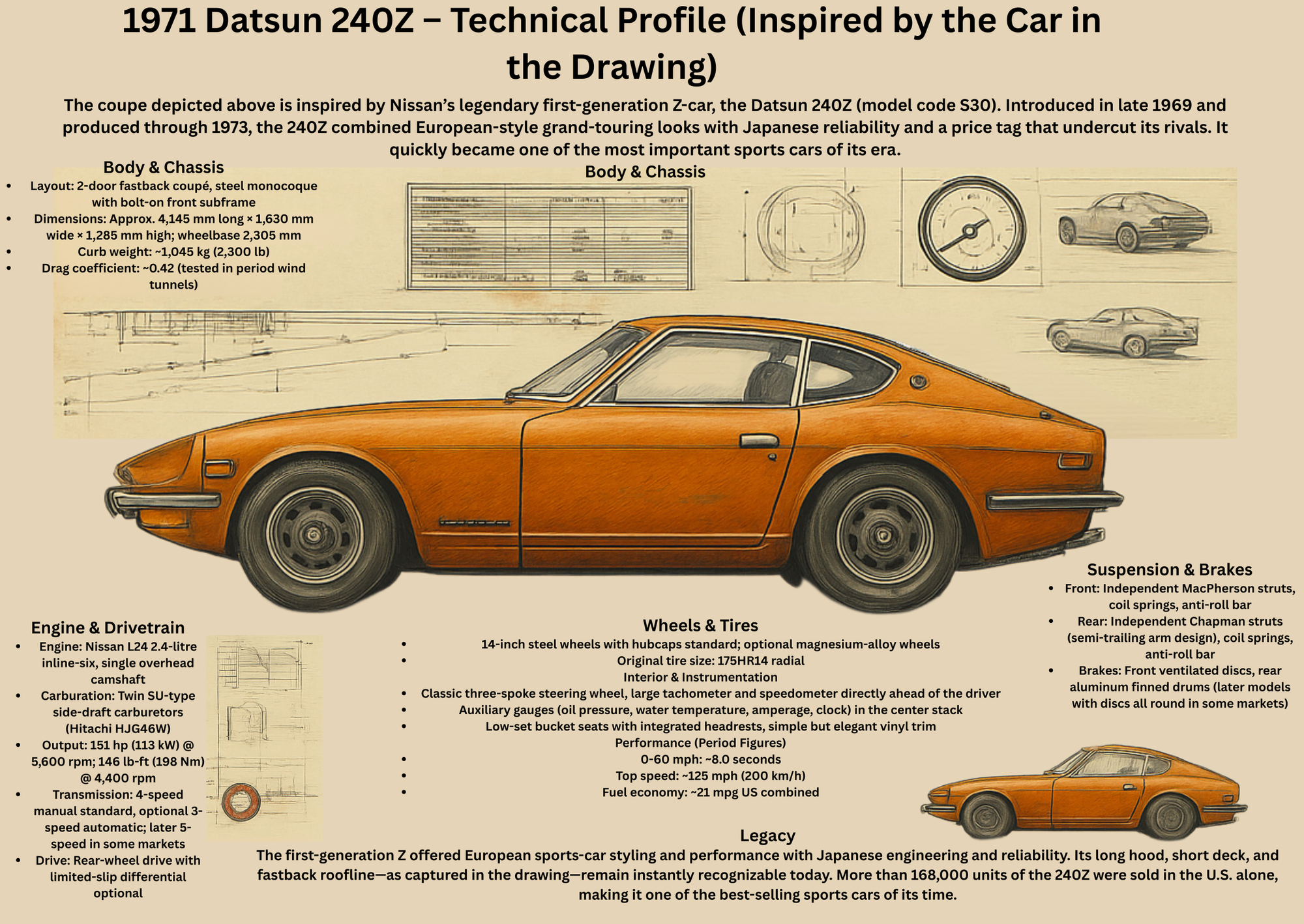Datsun 240Z - Affischer A2