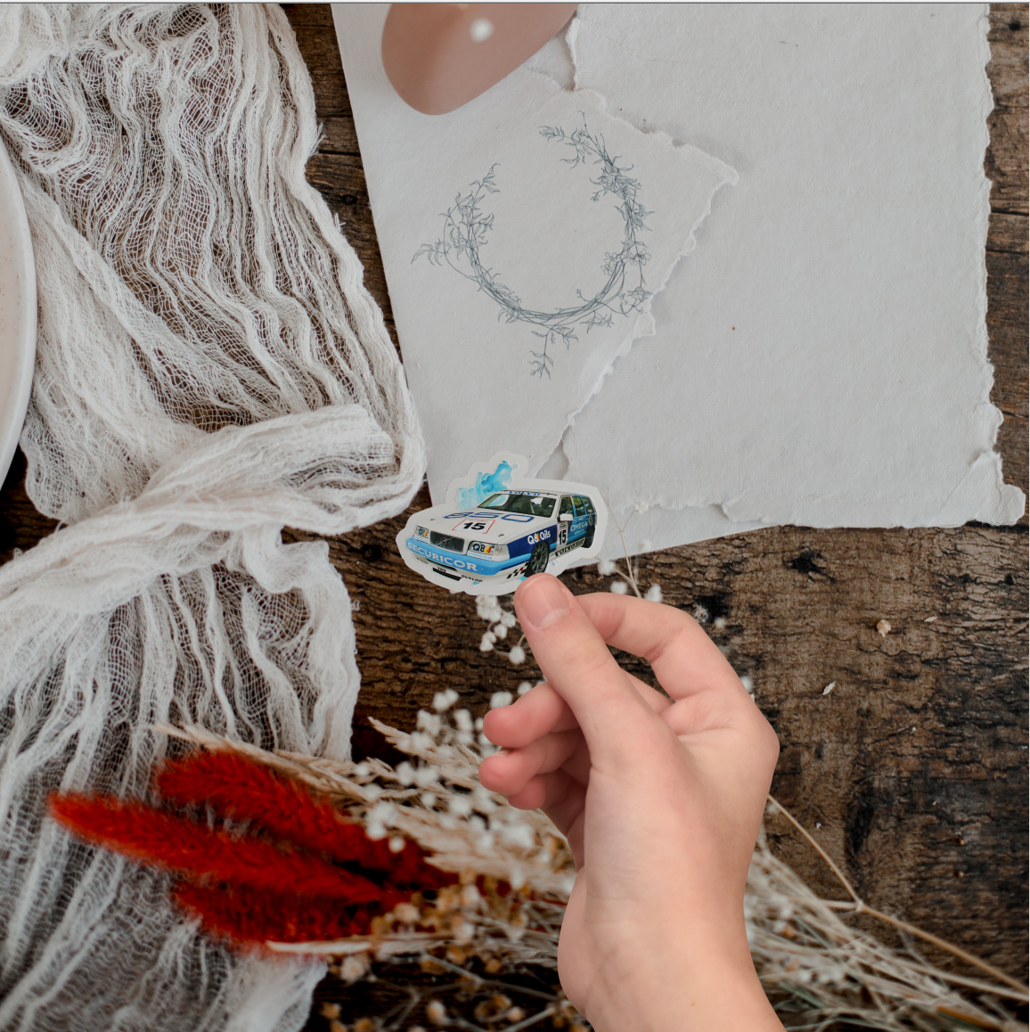 Sticker Motorsport – Teknisk Bilillustration -  Klistermärken 27 st.