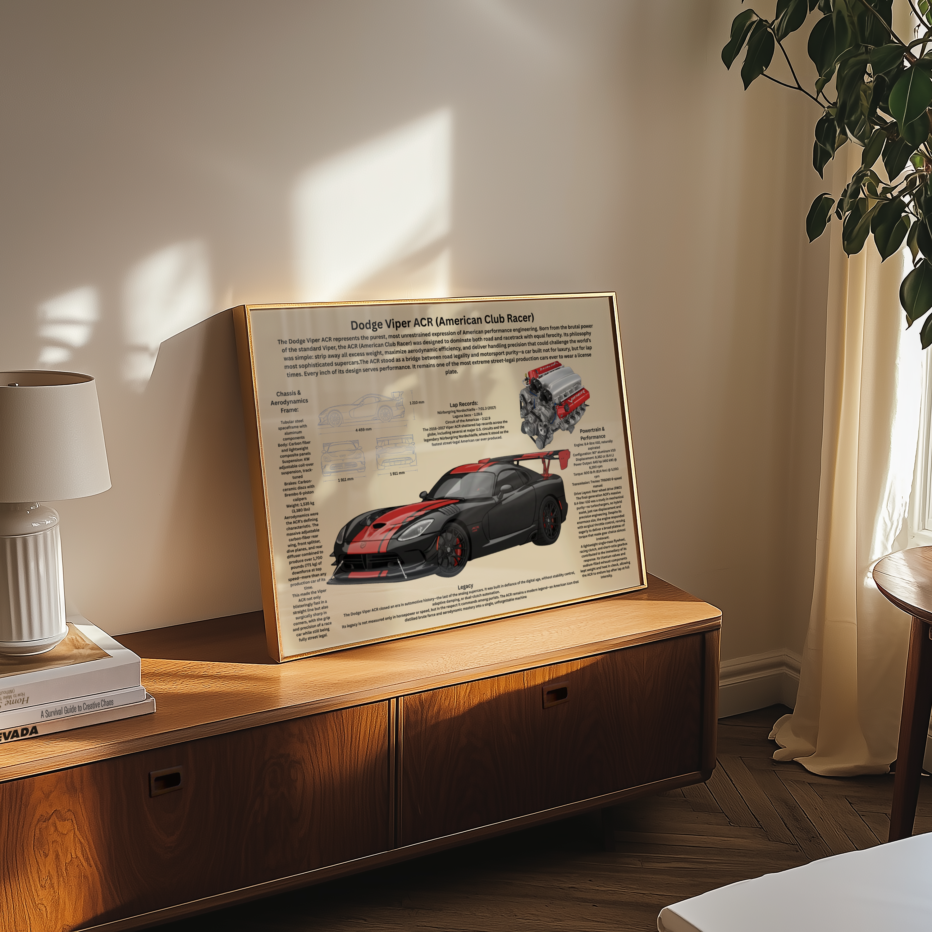 A3 Poster Extrem Bansportbil – Teknisk Motorsportillustration