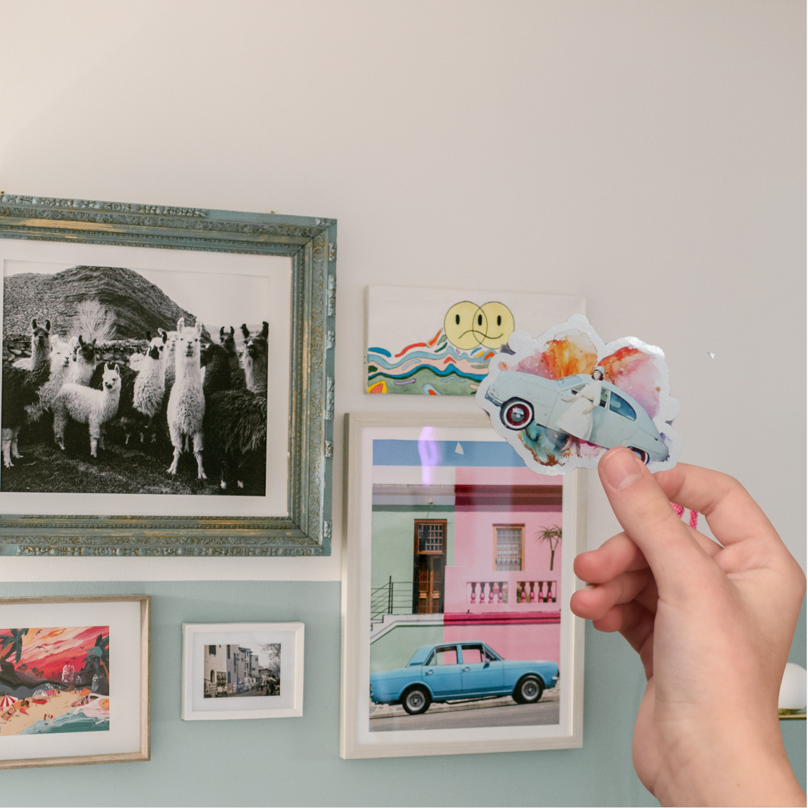 Sticker Motorsport – Färgstark Bilillustration -  Klistermärken 60 st.