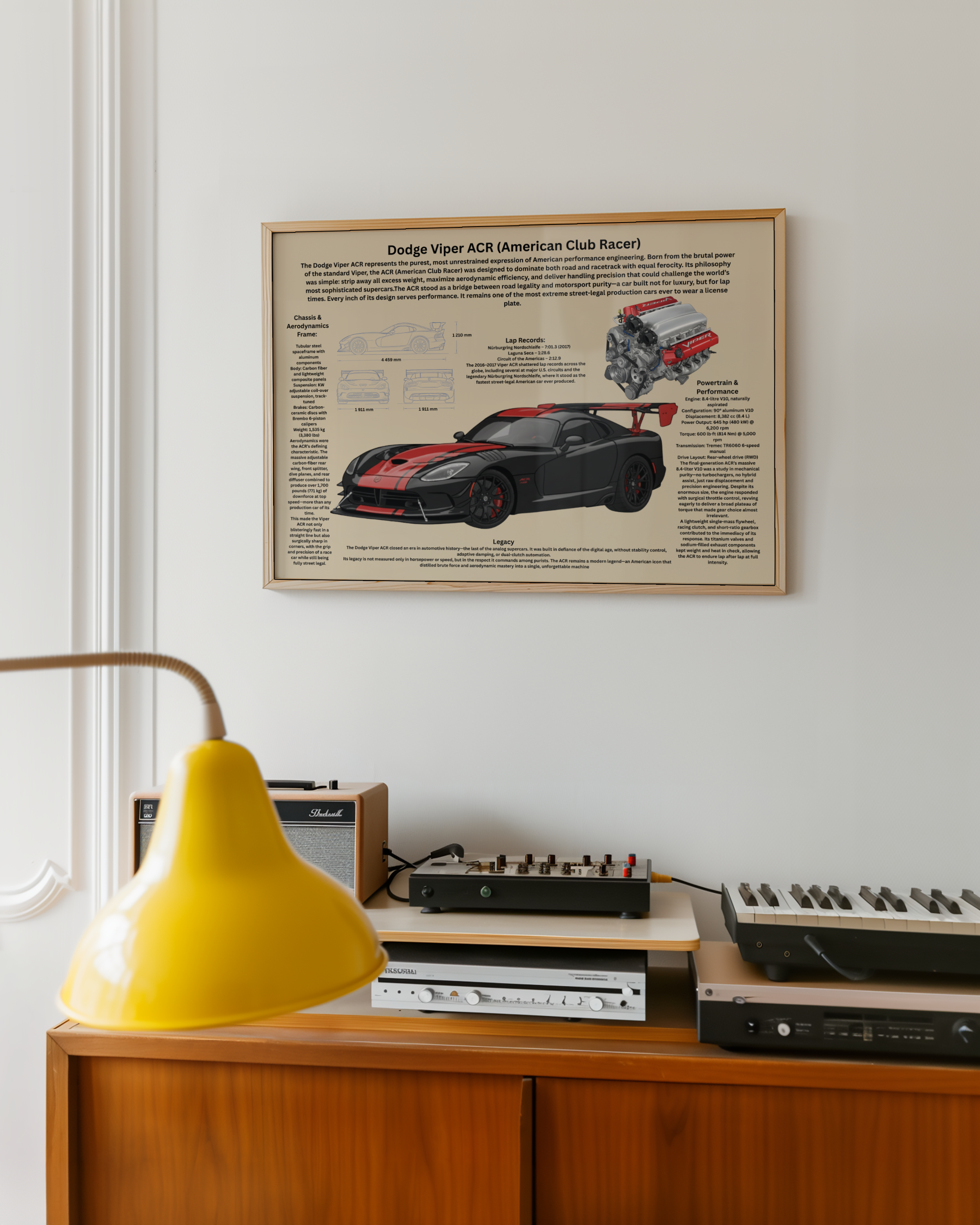 A3 Poster Extrem Bansportbil – Teknisk Motorsportillustration