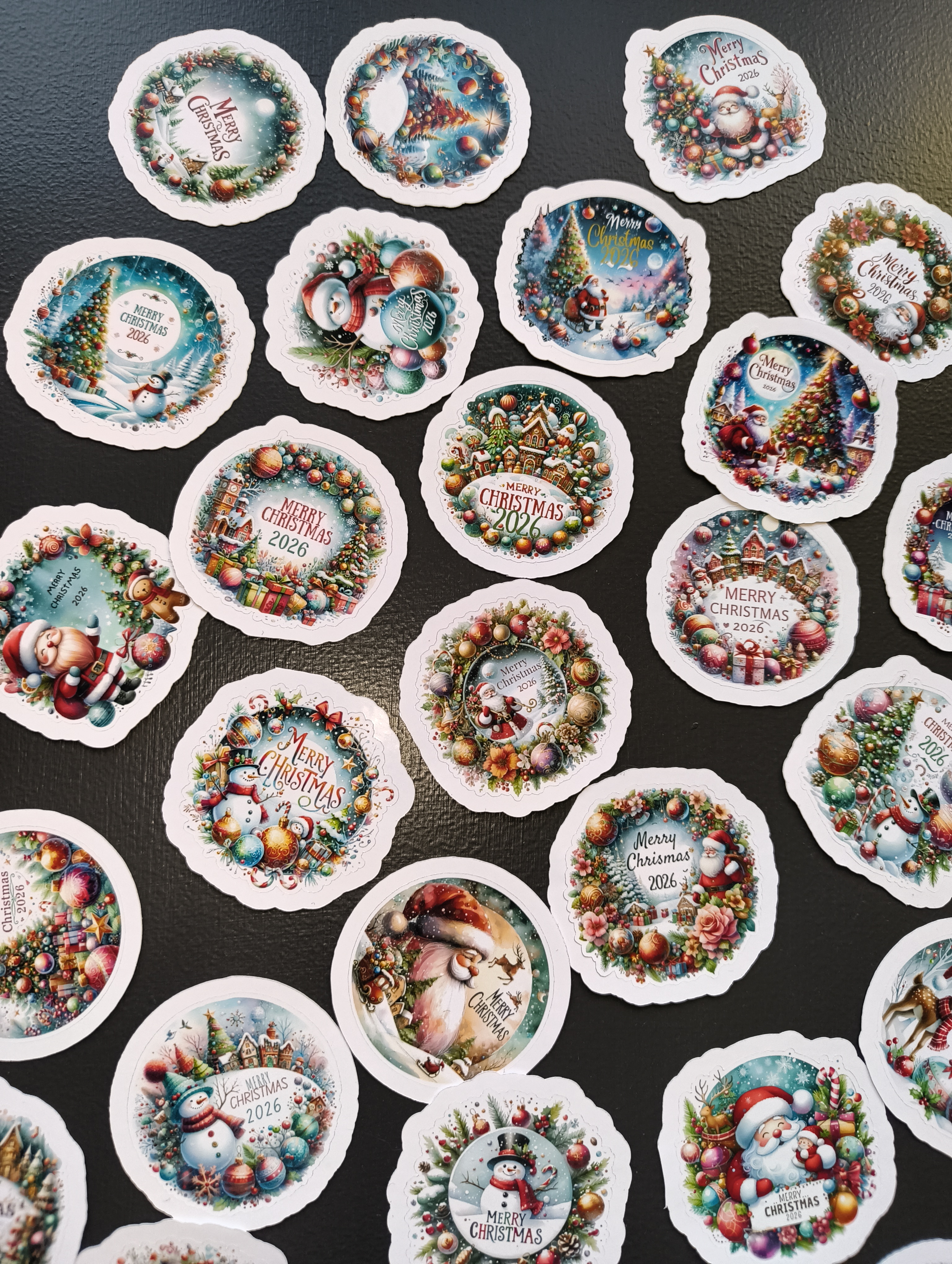Christmas-themed Decorative Stickers - 45 st.