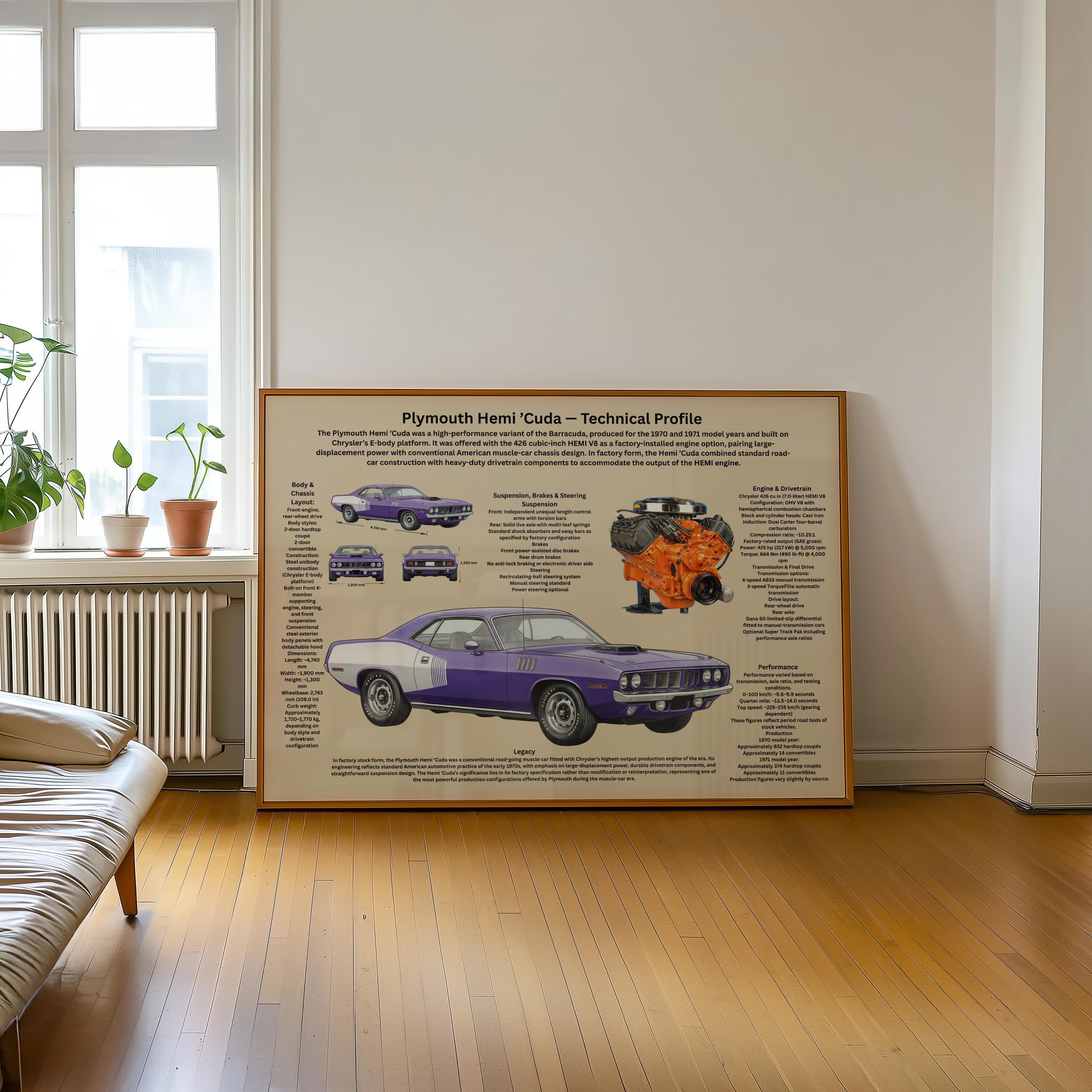 A2 Poster Plymouth Hemi 'Cuda
