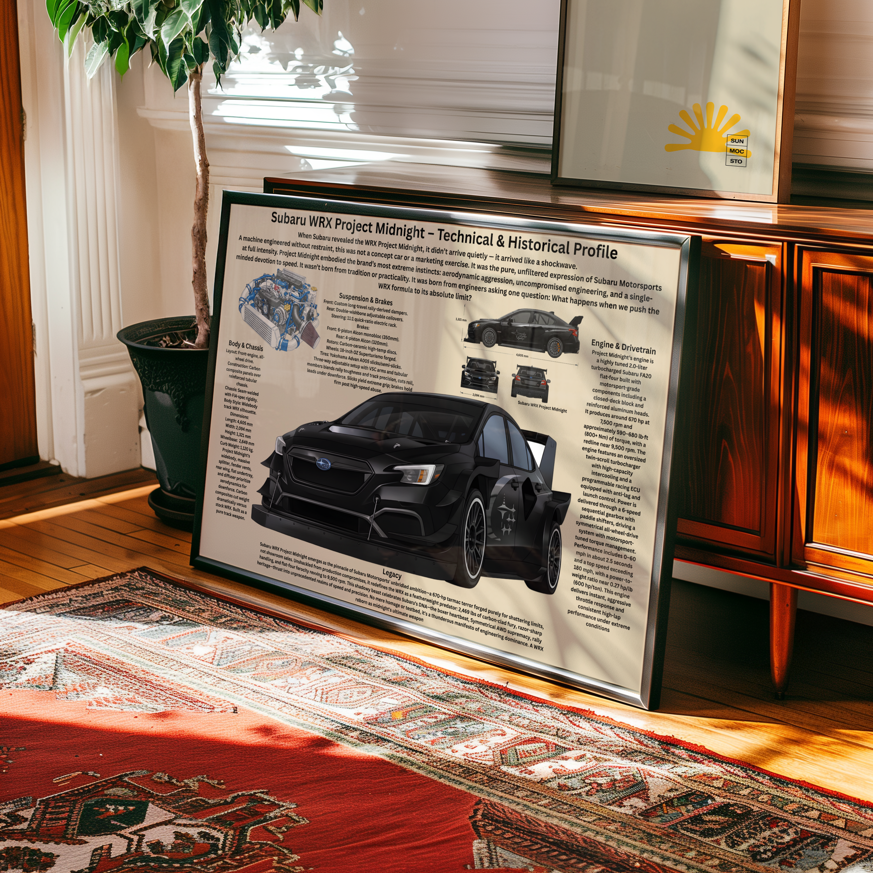 A3 Poster Extrem Banbil – Teknisk Motorsportillustration