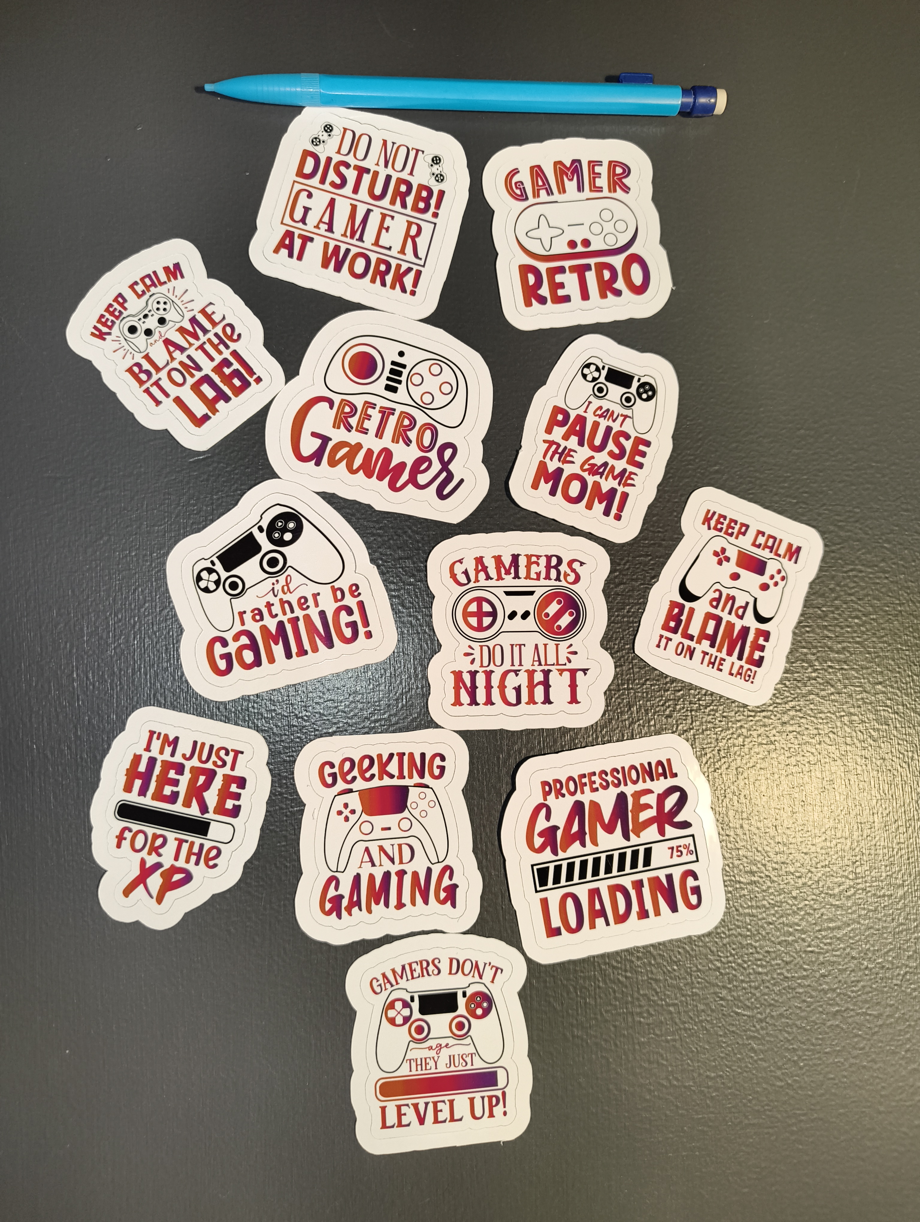 Speltema klistermärkesset - 12 st.